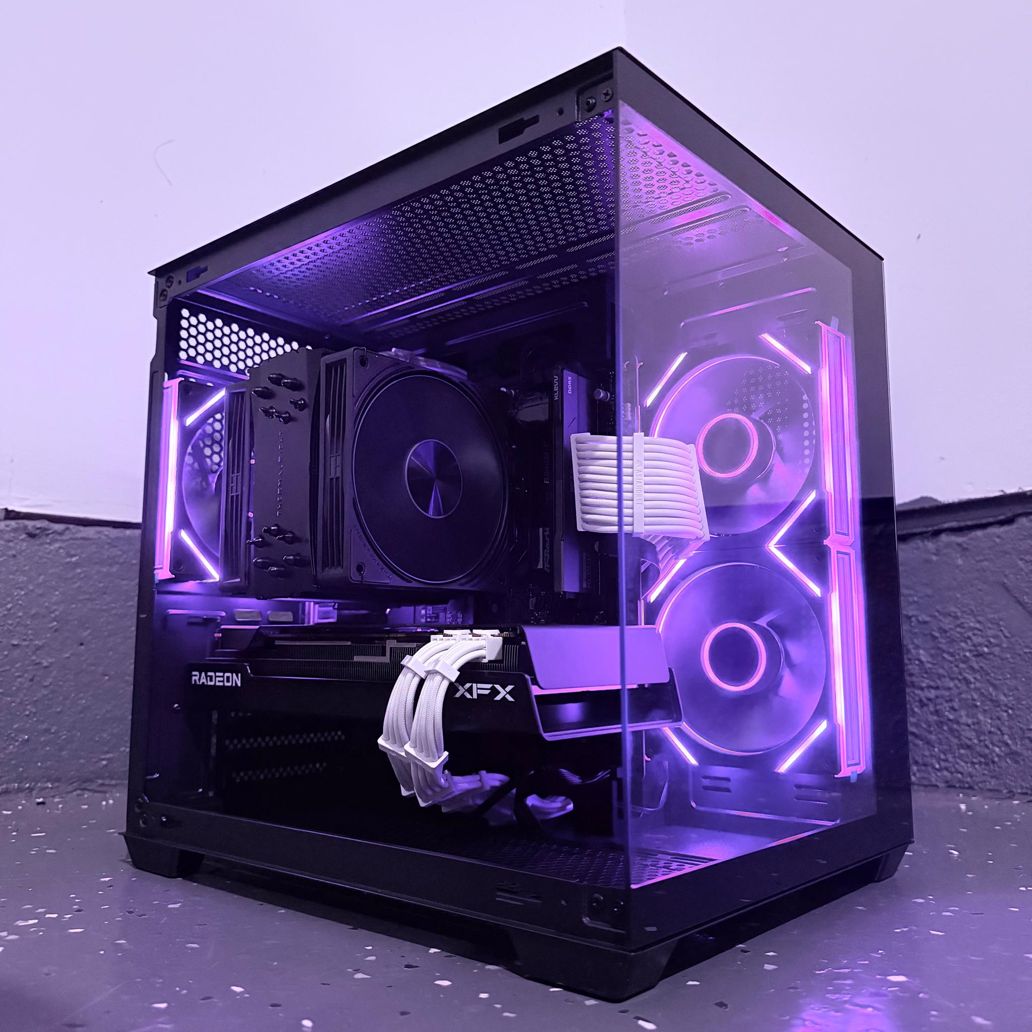 ⚫️"Obsidian Frost"🌈| 1440p Gaming | RX 7700 16GB | Ryzen 7 8700F | 16GB DDR5 | 1TB SSD | Free Ship