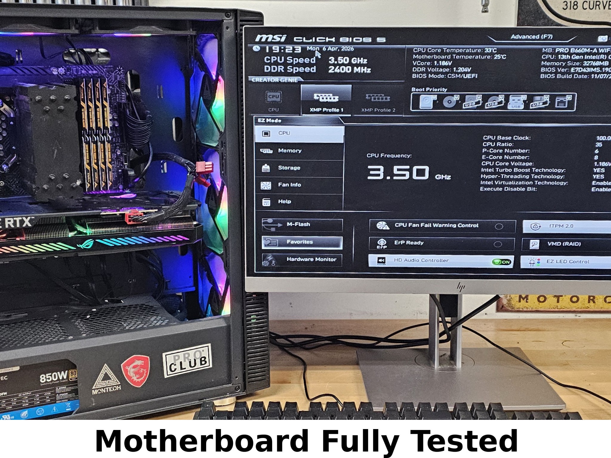 MSI PRO B660M-A WIFI DDR4 LGA1700 Motherboard