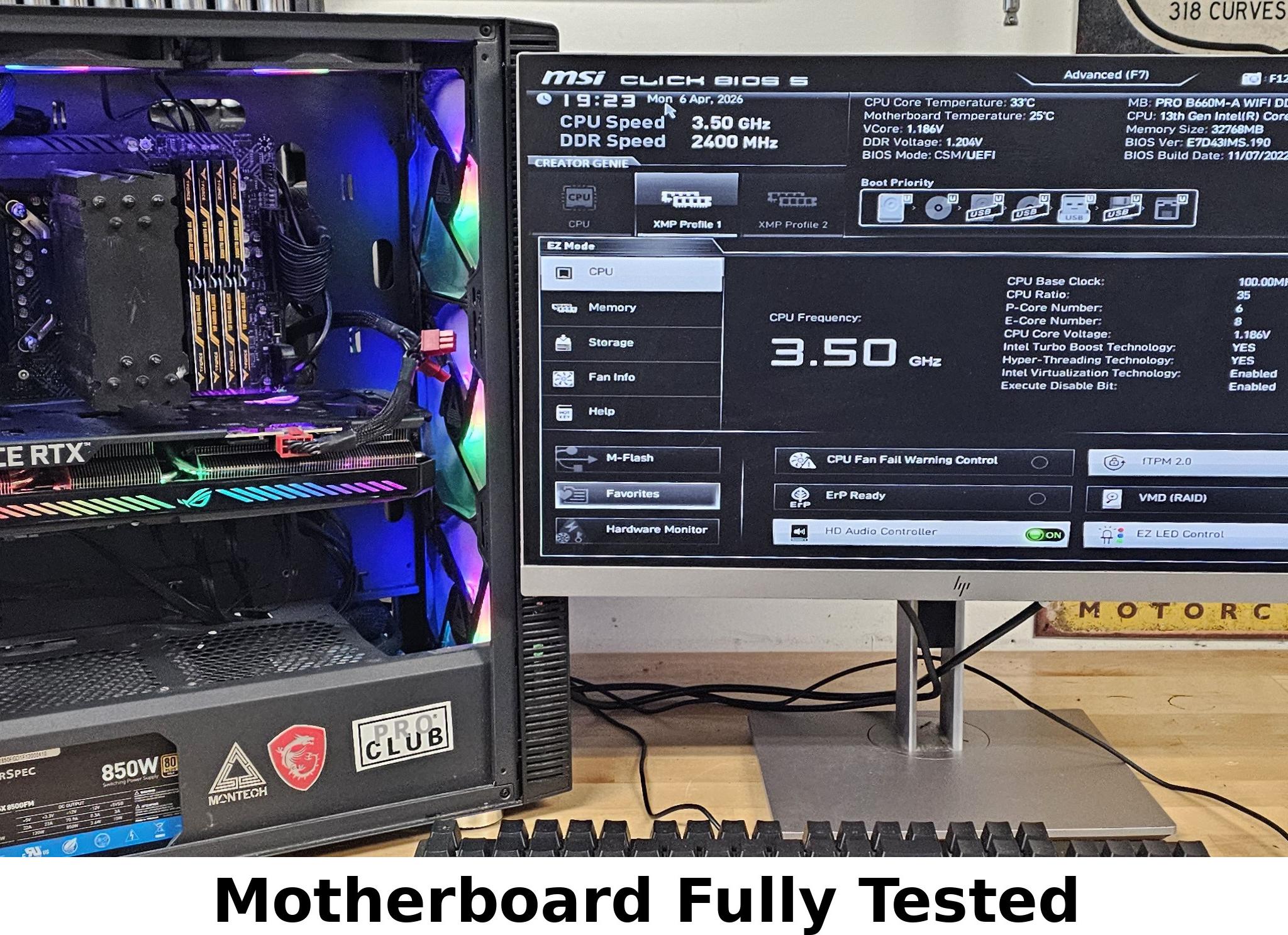 MSI PRO B660M-A WIFI DDR4 LGA1700 Motherboard