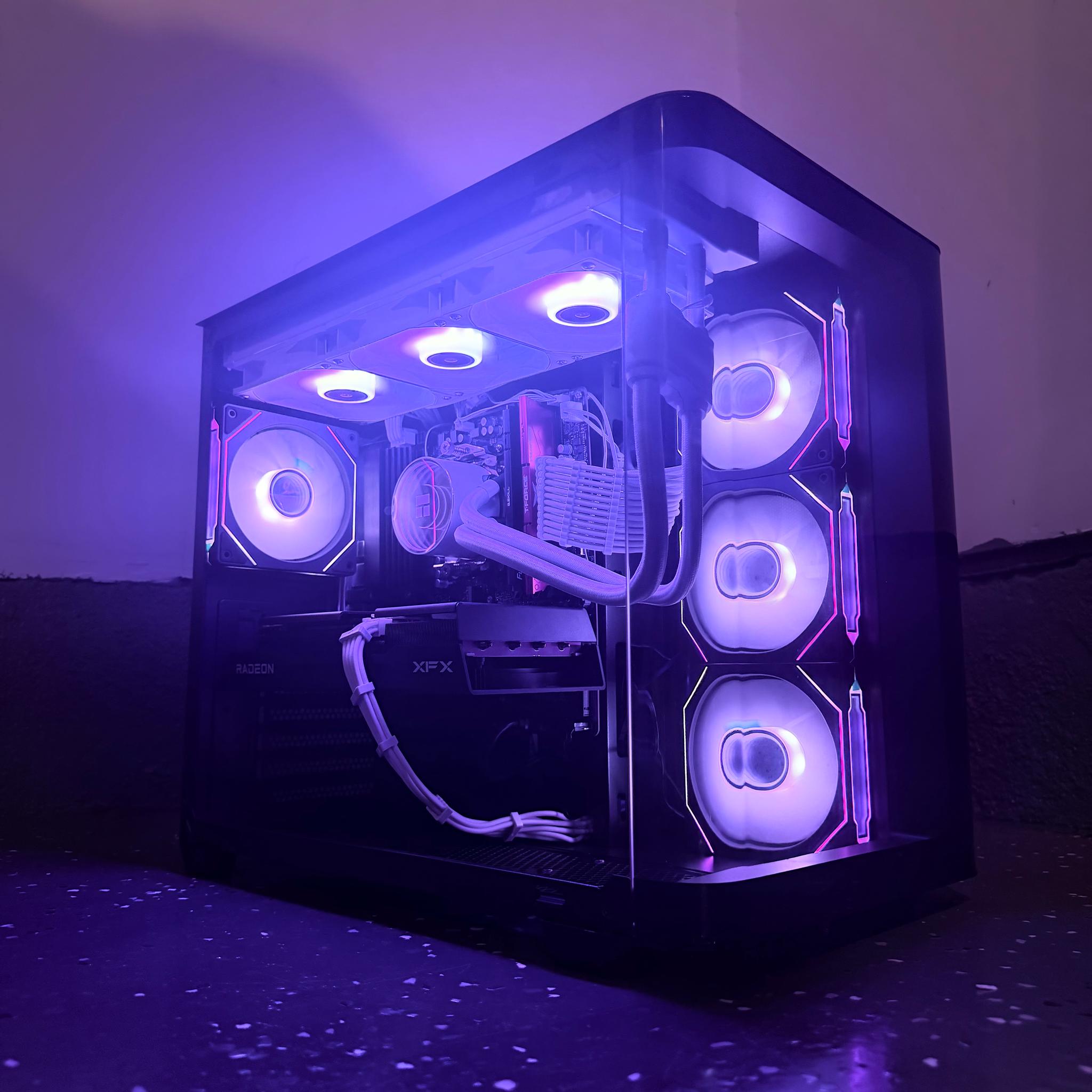 🔵"Void Aurora"⚫️| 1440p Gaming | Ryzen 5 7500X3D | RX 9060 XT |322GB DDR5 | 2.5TB Storage