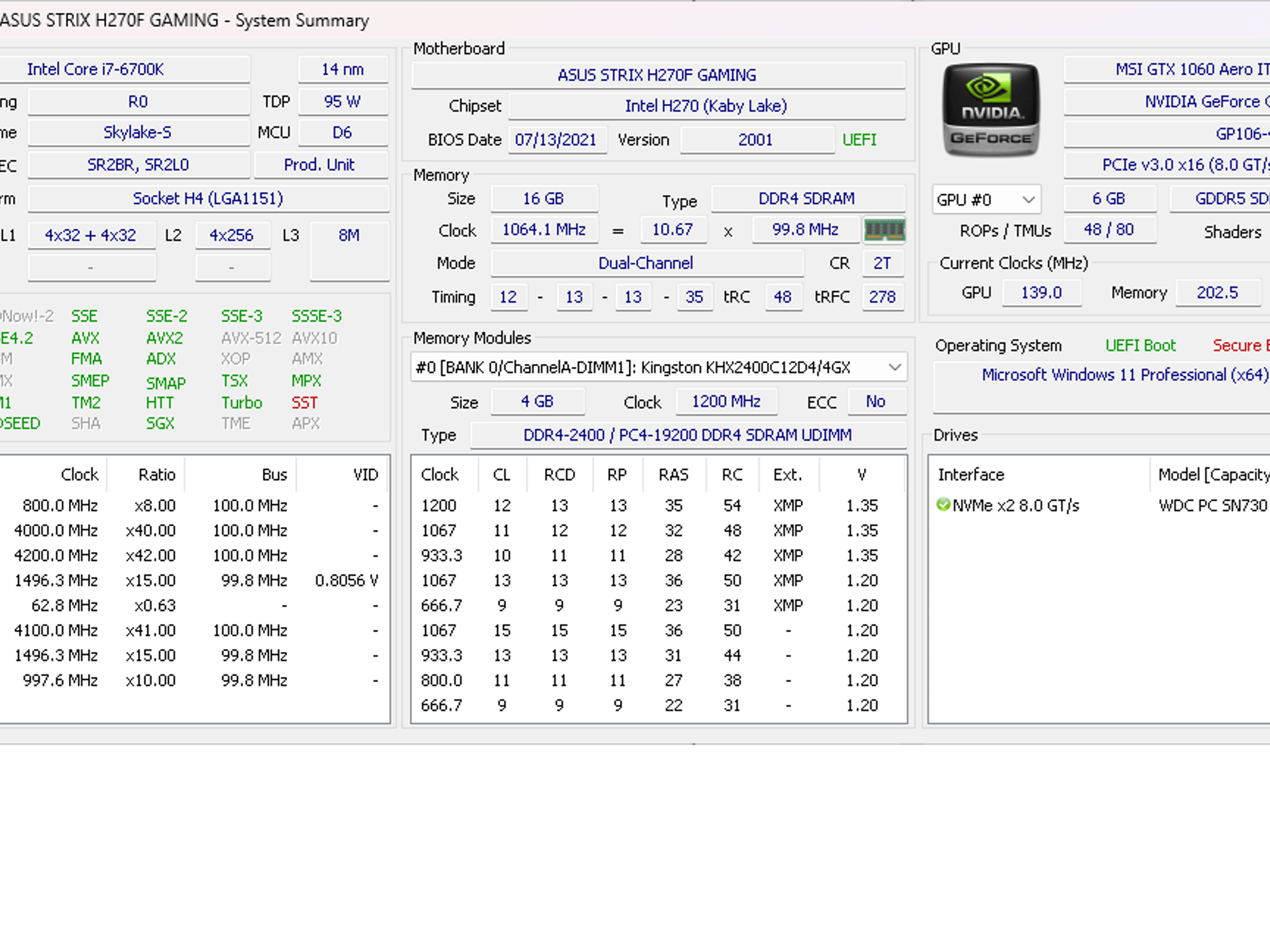 GTX 1060 6G | i7-6700k | 16G DDR4 | 256G NVME | Gaming PC
