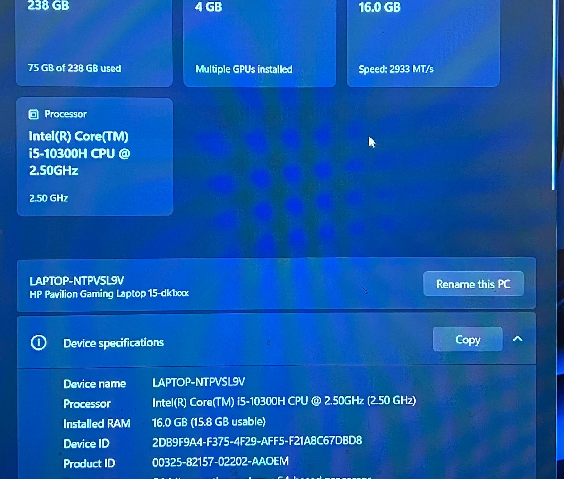 HP Pavilion Gaming Laptop | NVIDIA GTX 1650 | 16 GB RAM | 256 GB SSD | Intel i5