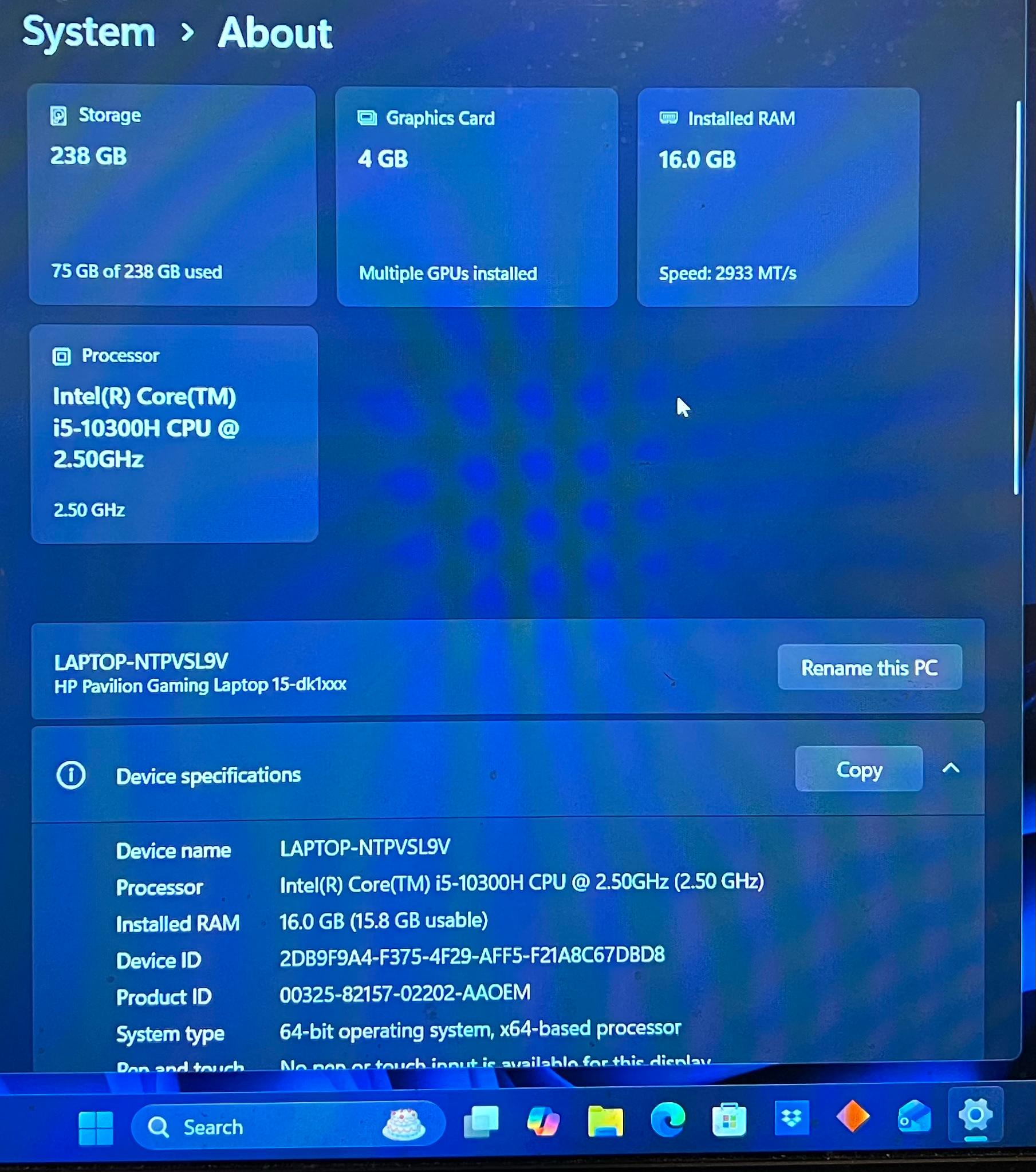 HP Pavilion Gaming Laptop | NVIDIA GTX 1650 | 16 GB RAM | 256 GB SSD | Intel i5