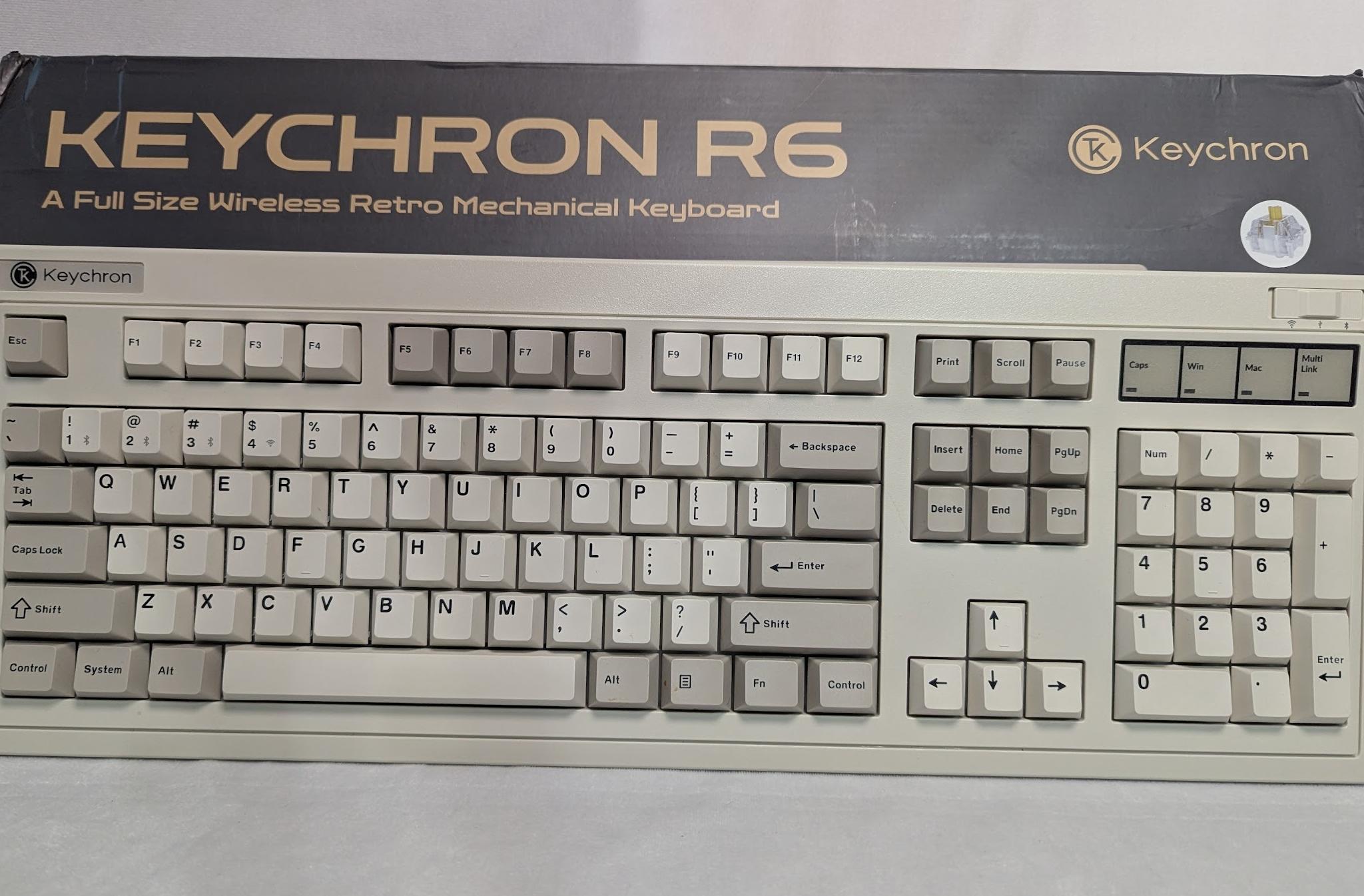Keychron R6-M4 Retro Mechanical Keyboard - Banana Tactile Switches