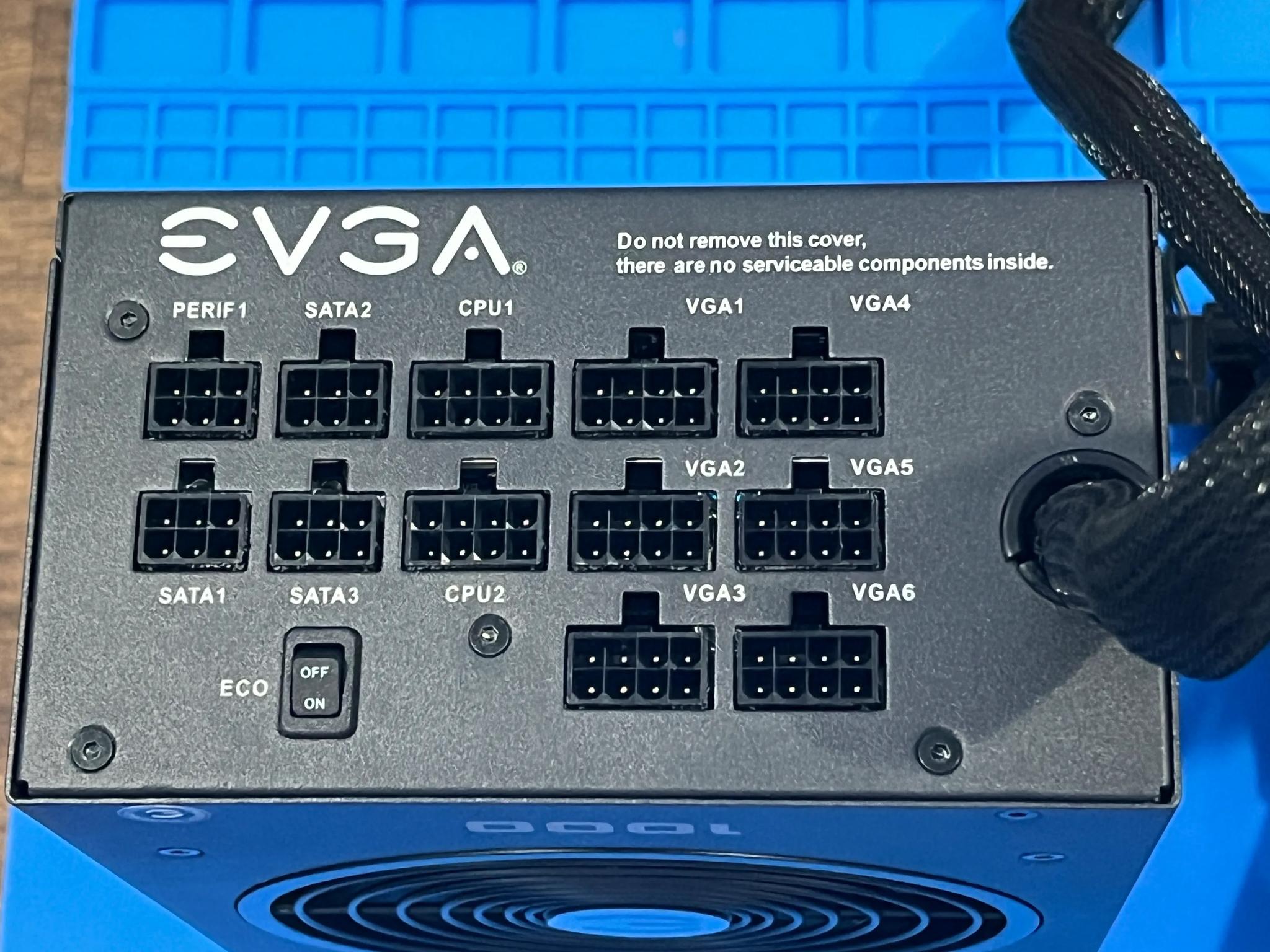 EVGA 1000 GQ, 80+ GOLD 1000W, Semi Modular, EVGA ECO Mode