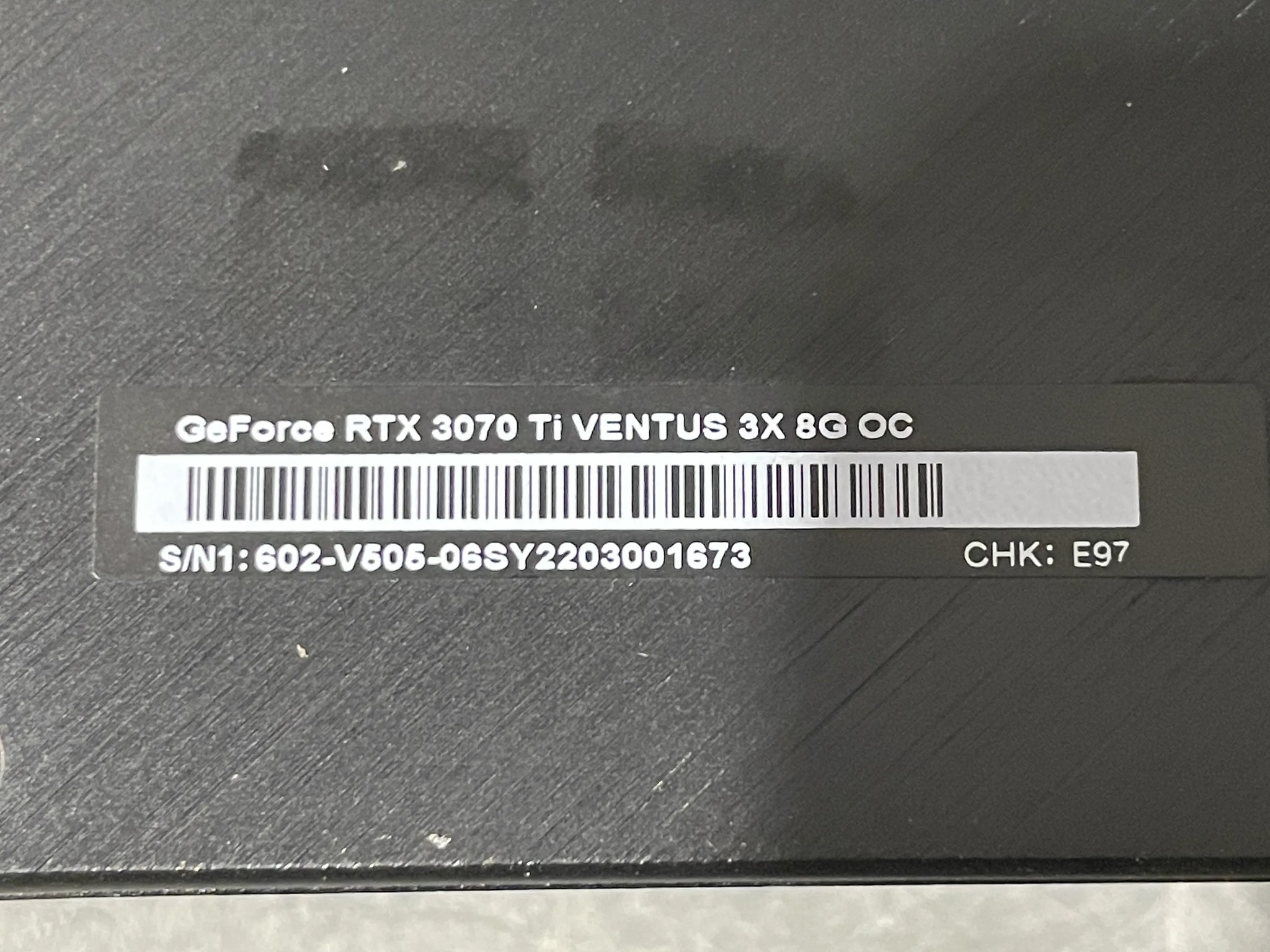 MSI RTX 3070 Ti Ventus 3X 8G OC