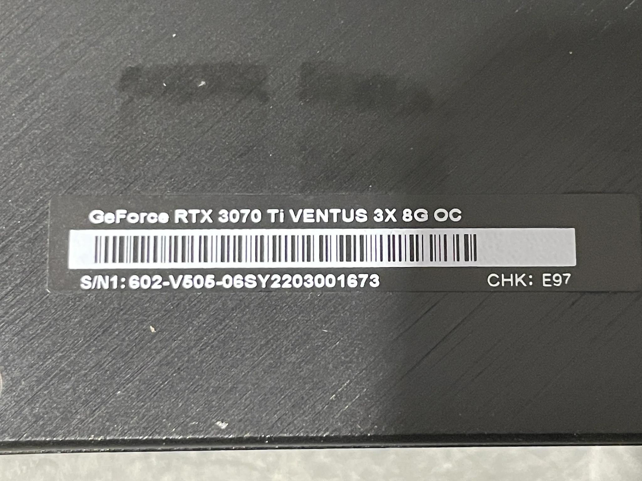 MSI RTX 3070 Ti Ventus 3X 8G OC