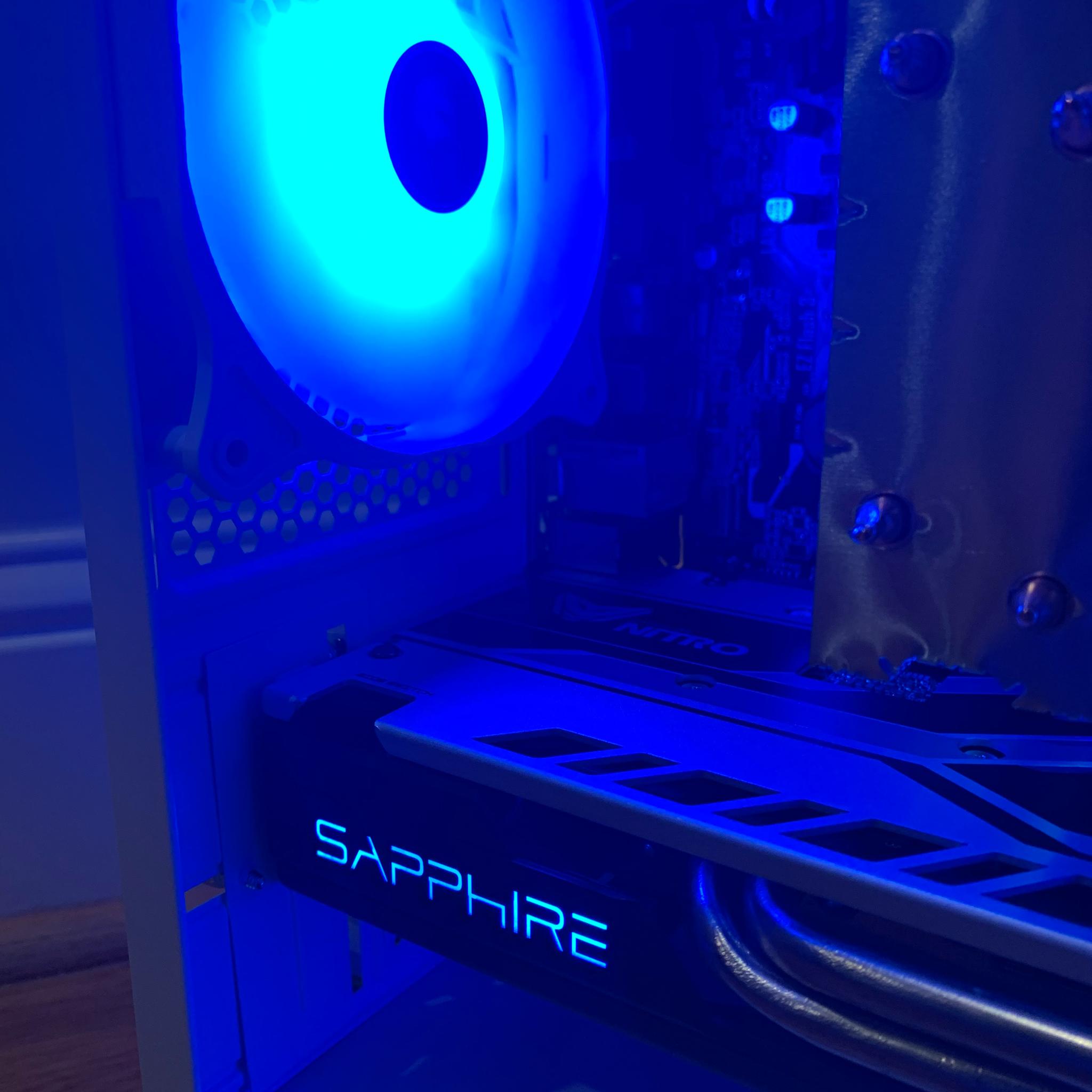 RX 580 8GB RYZEN 5 1600X FORTNITE READY WHITE CUSTOM 16GB RAM 1000GB SSD ARGB LIGHTING WINDOWS 10