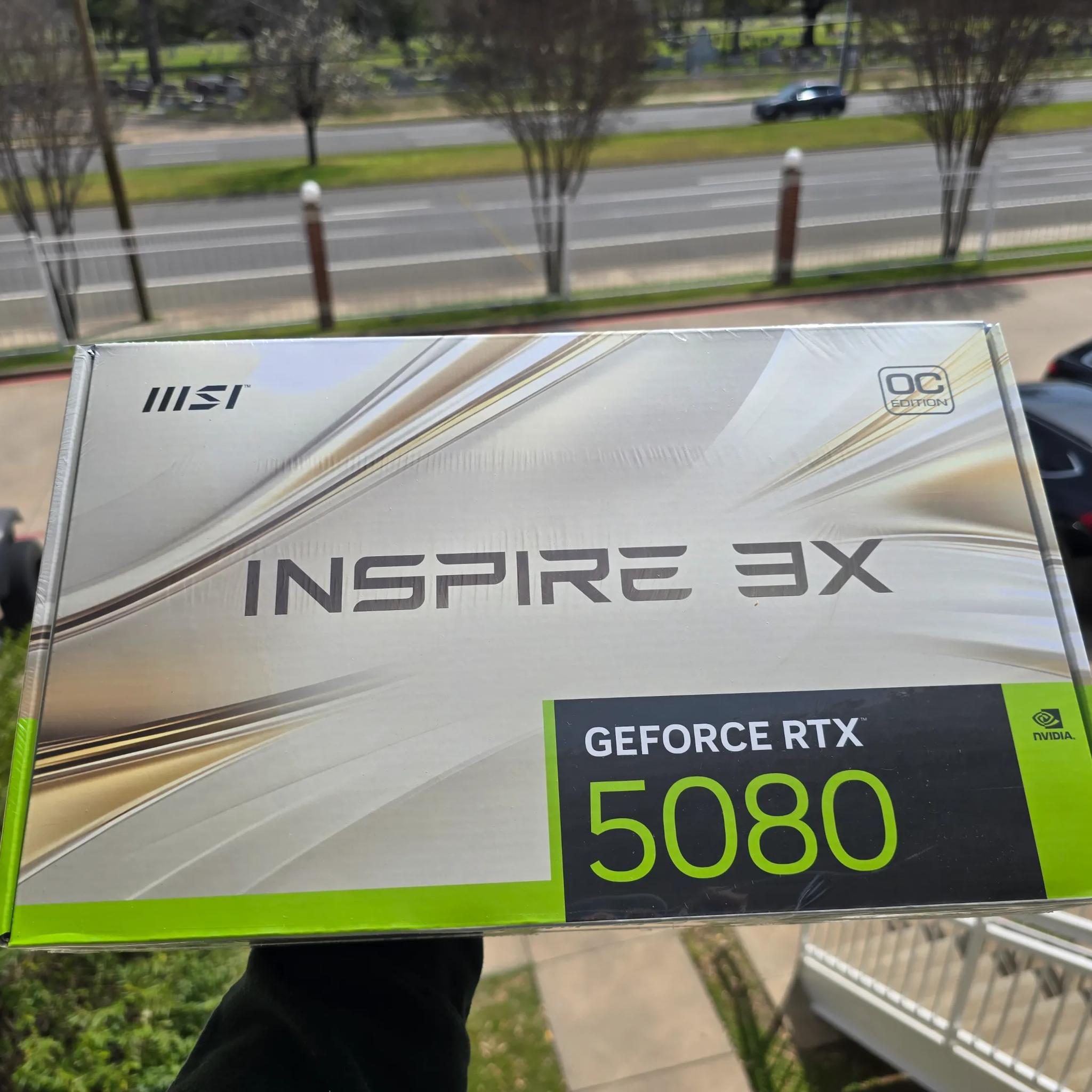 MSI Geforce NVIDIA RTX 5080 INSPIRE 3X OC 16GB Graphics Card USA Ship