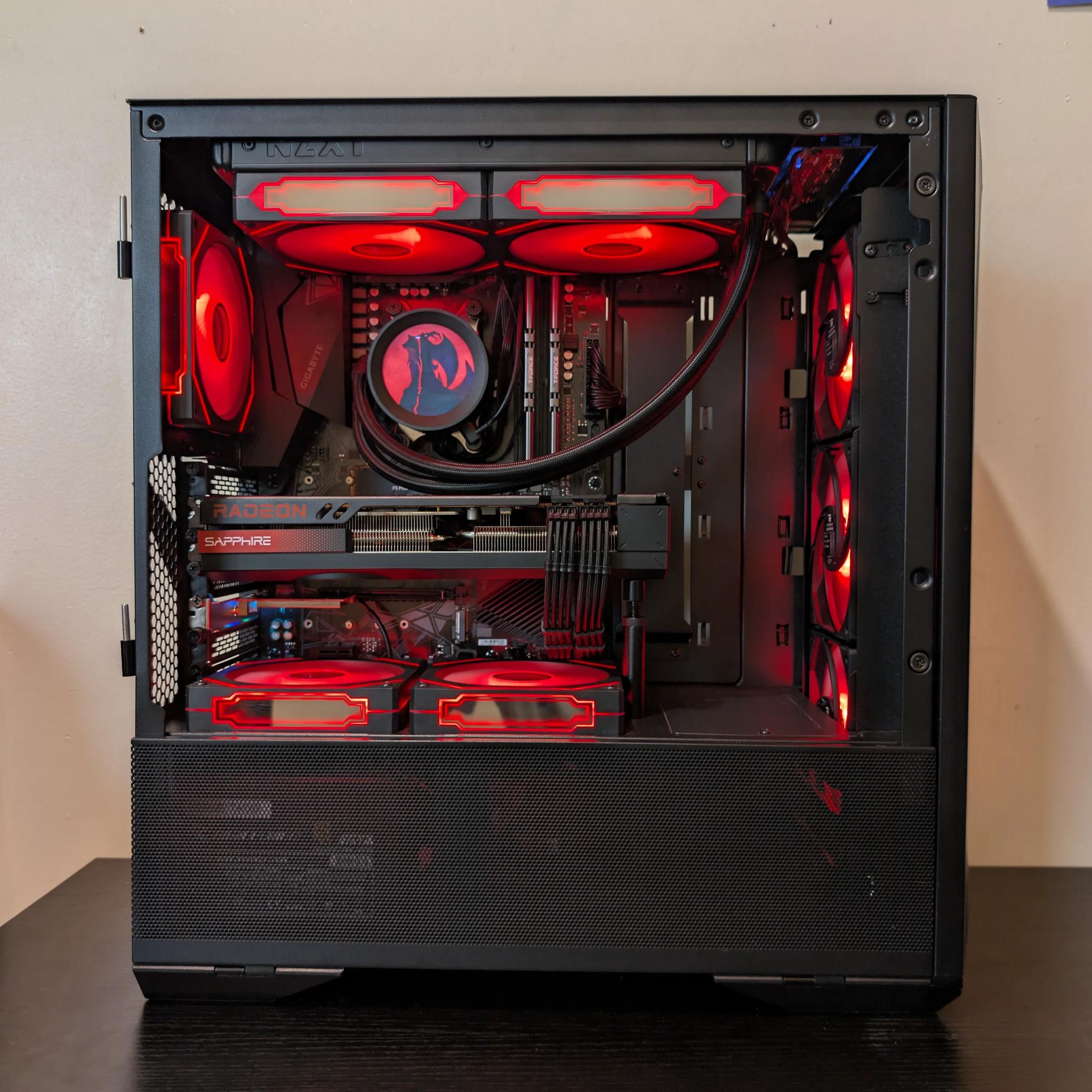 🔥Black RGB Gaming PC | RX 7800XT | Ryzen 7 5700X | 1TB SSD | 32GB RAM | WiFi 6 & Bluetooth🔥