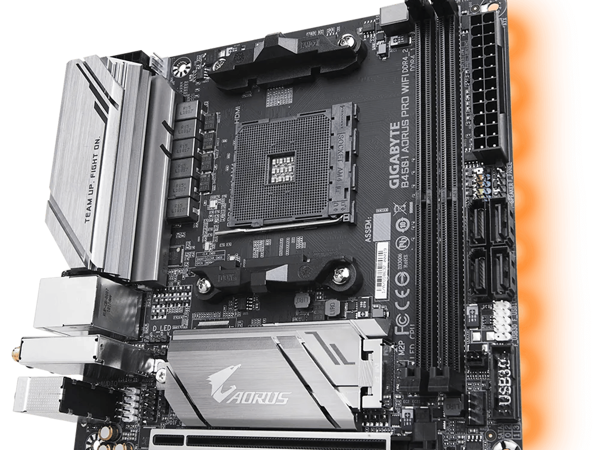 GIGABYTE B450 I AORUS PRO WIFI AM4 AMD B450 SATA 6Gb/s USB 3.1 HDMI Mini ITX AMD Motherboard