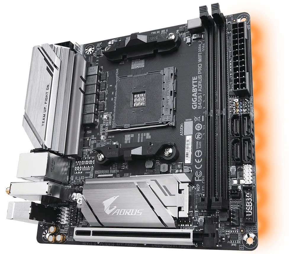 GIGABYTE B450 I AORUS PRO WIFI AM4 AMD B450 SATA 6Gb/s USB 3.1 HDMI Mini ITX AMD Motherboard