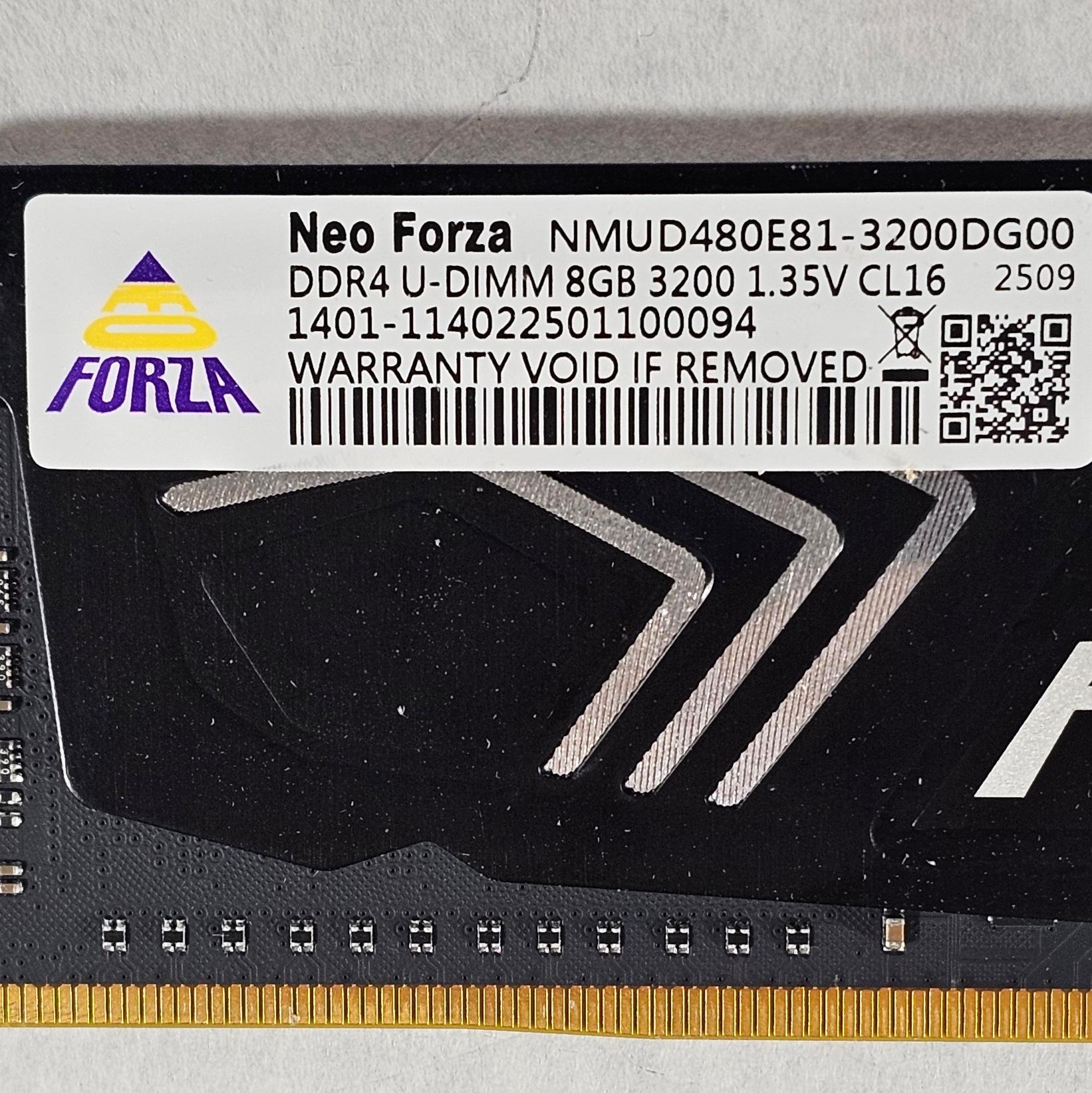 16GB DDR4 (2x8GB) CL16 3200MT/s Neo Forza