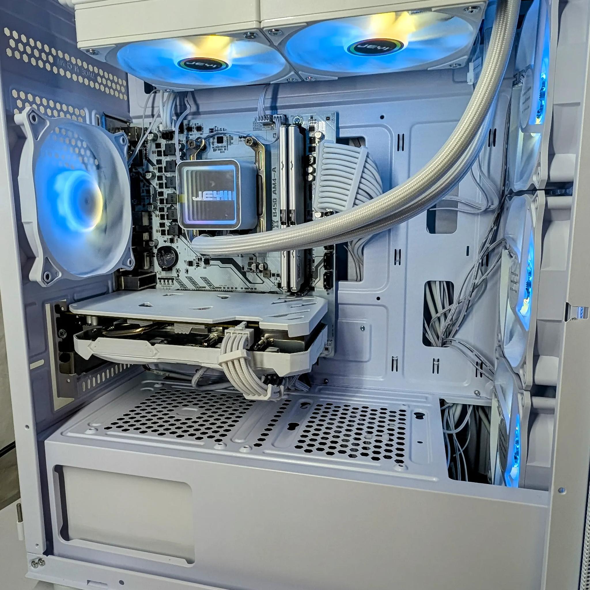 🔥 White Gaming PC – RTX 4060 | Ryzen 5 3600 | 32GB RAM | 1TB NVMe | Wi-Fi & Bluetooth 🔥
