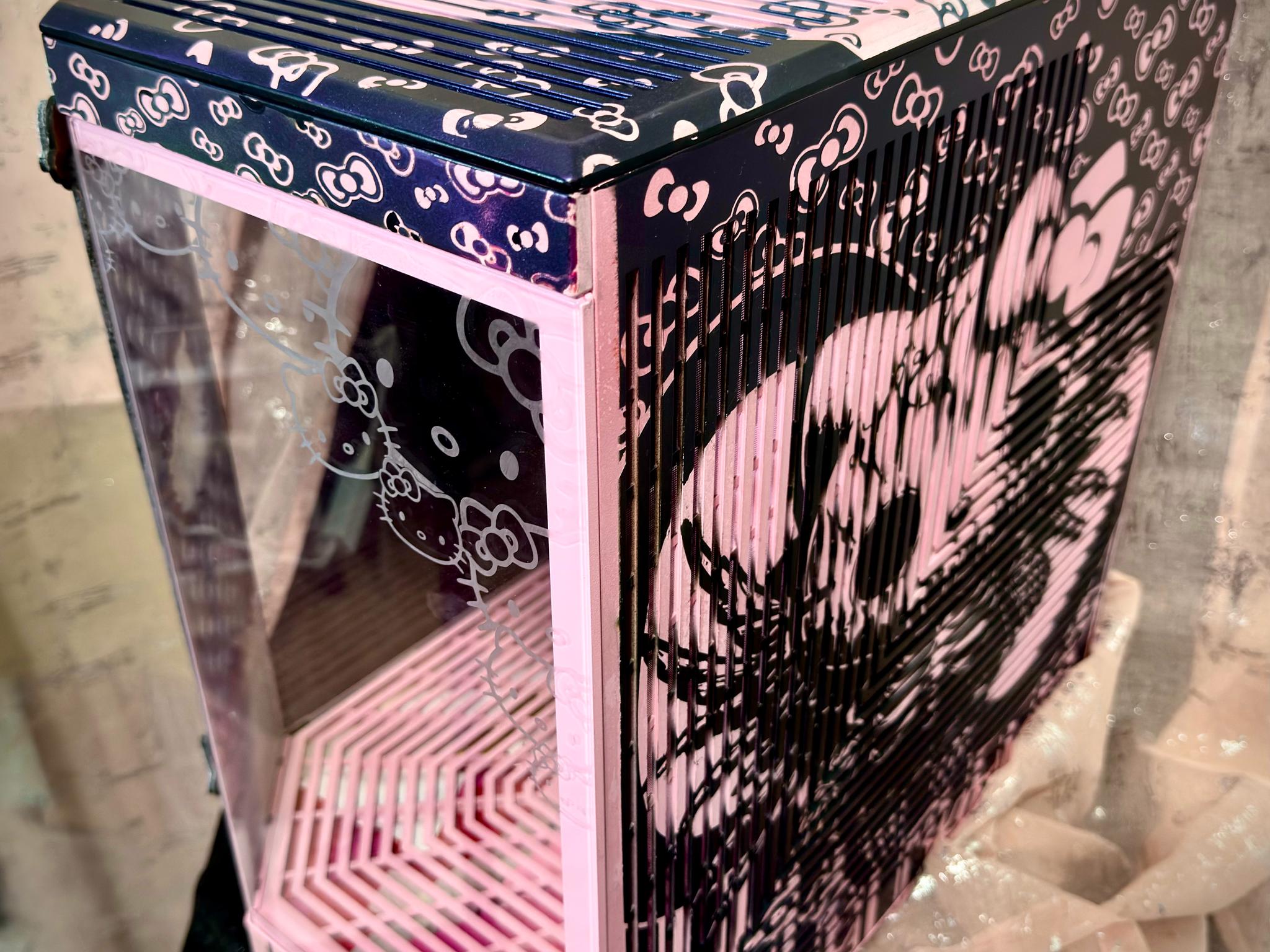 Spectral Kitty Custom PC Case - Hyte Y70 Strawberry