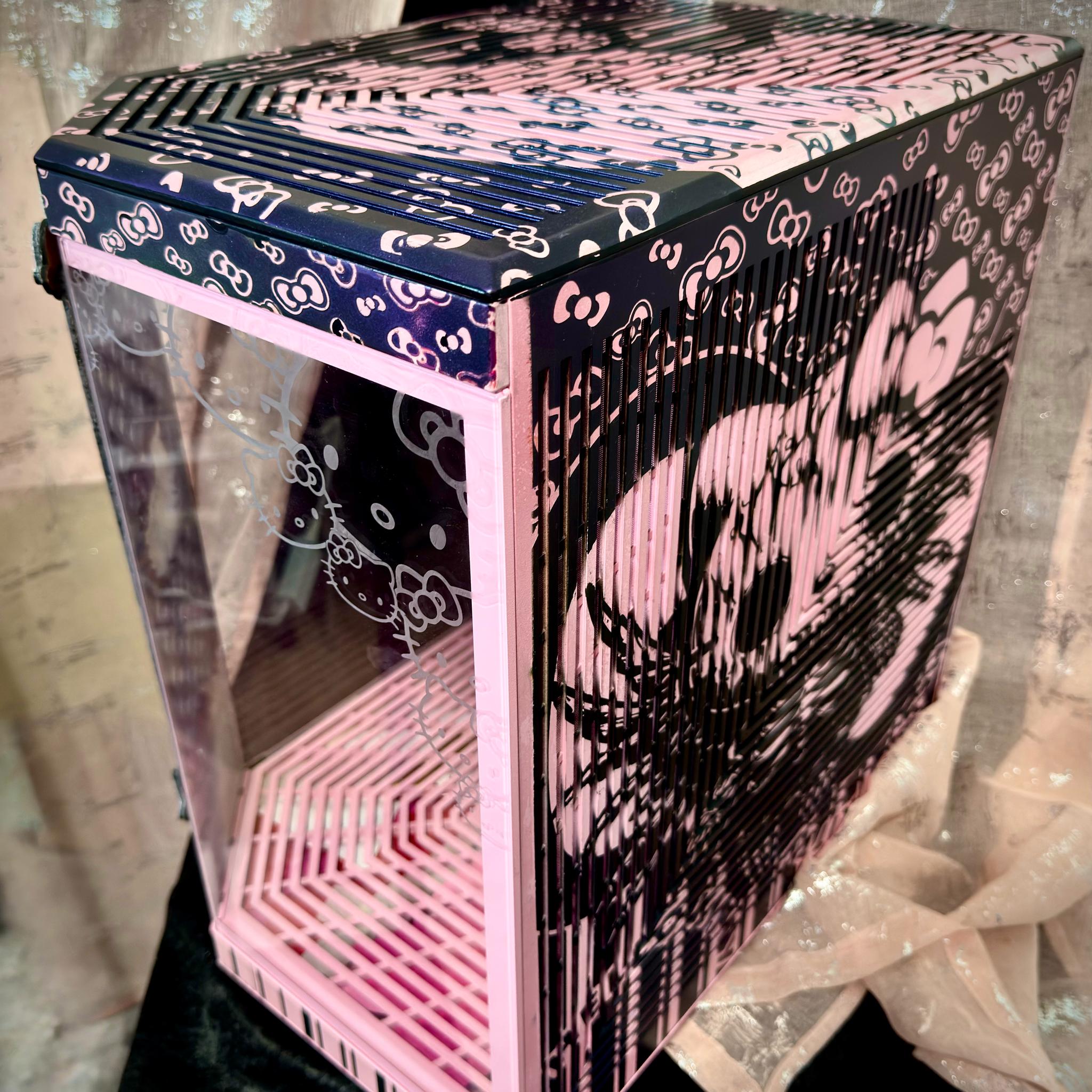 Spectral Kitty Custom PC Case - Hyte Y70 Strawberry