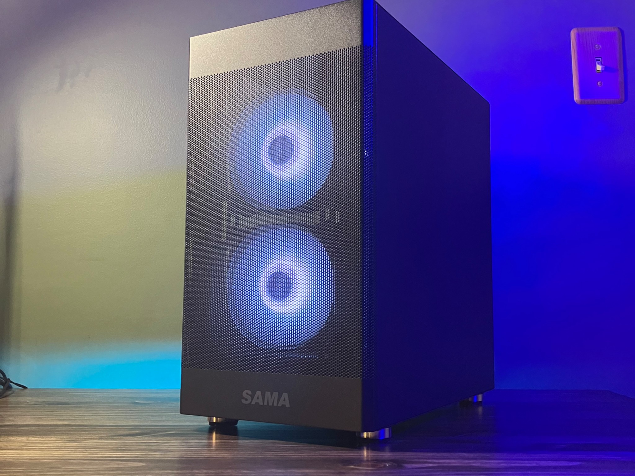 Blue and Black Budget RGB Gaming PC! Ryzen 5 5500 RX 5700XT 16gb Ram 1tb SSD Win11 home