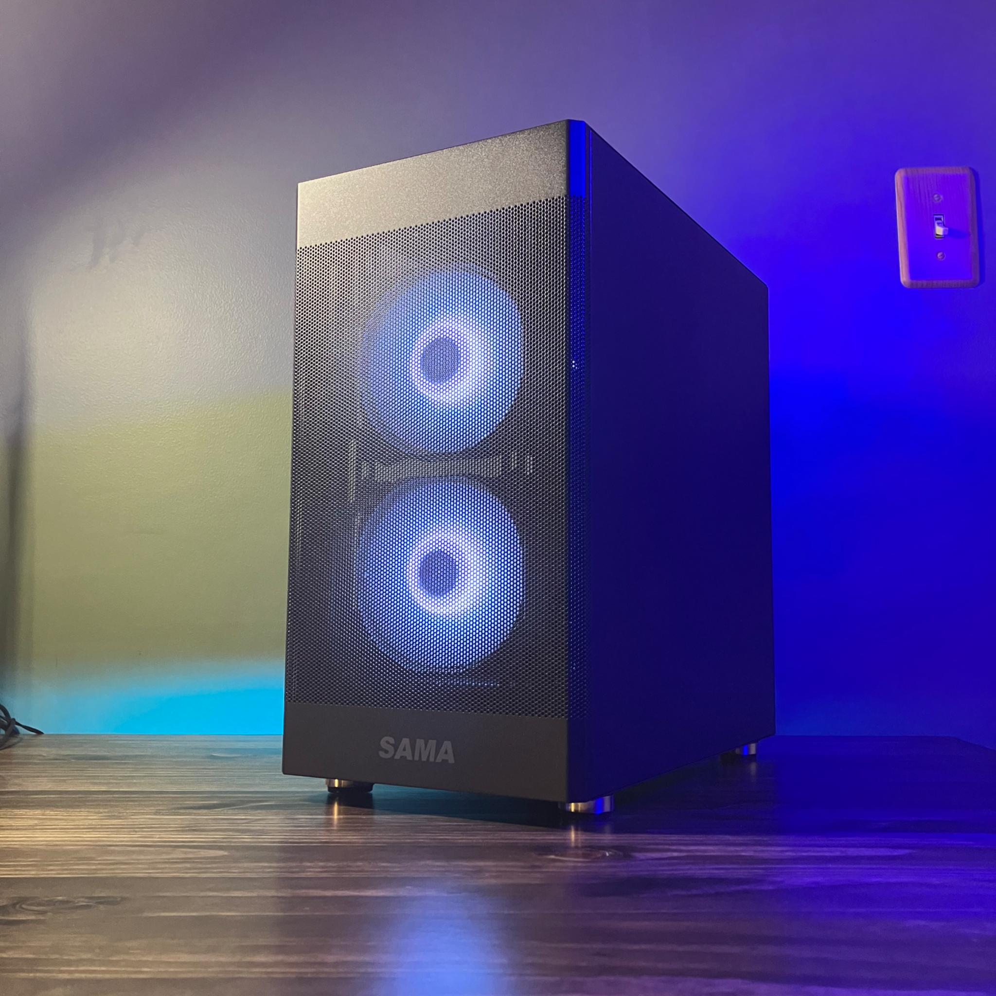 Blue and Black Budget RGB Gaming PC! Ryzen 5 5500 RX 5700XT 16gb Ram 1tb SSD Win11 home