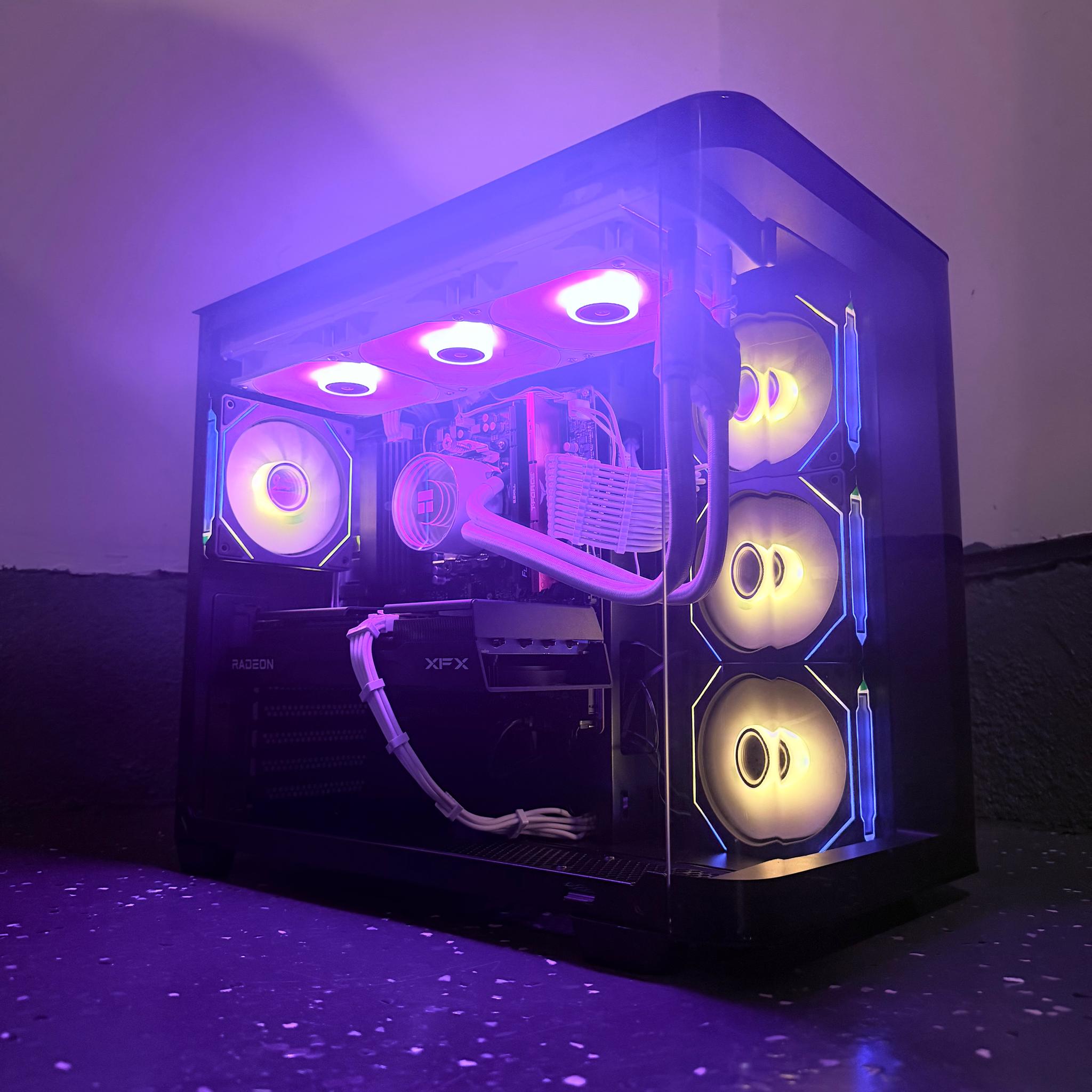 🔵"Void Aurora"⚫️| 1440p Gaming | Ryzen 5 7500X3D | RX 9060 XT |322GB DDR5 | 2.5TB Storage