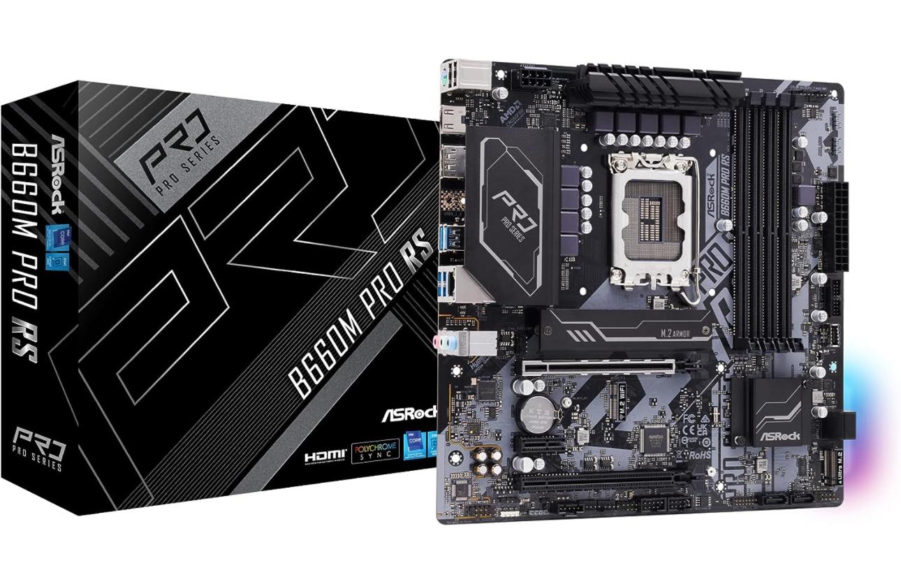 ASRock B660M Pro RS Intel B660 Series CPU (LGA1700)