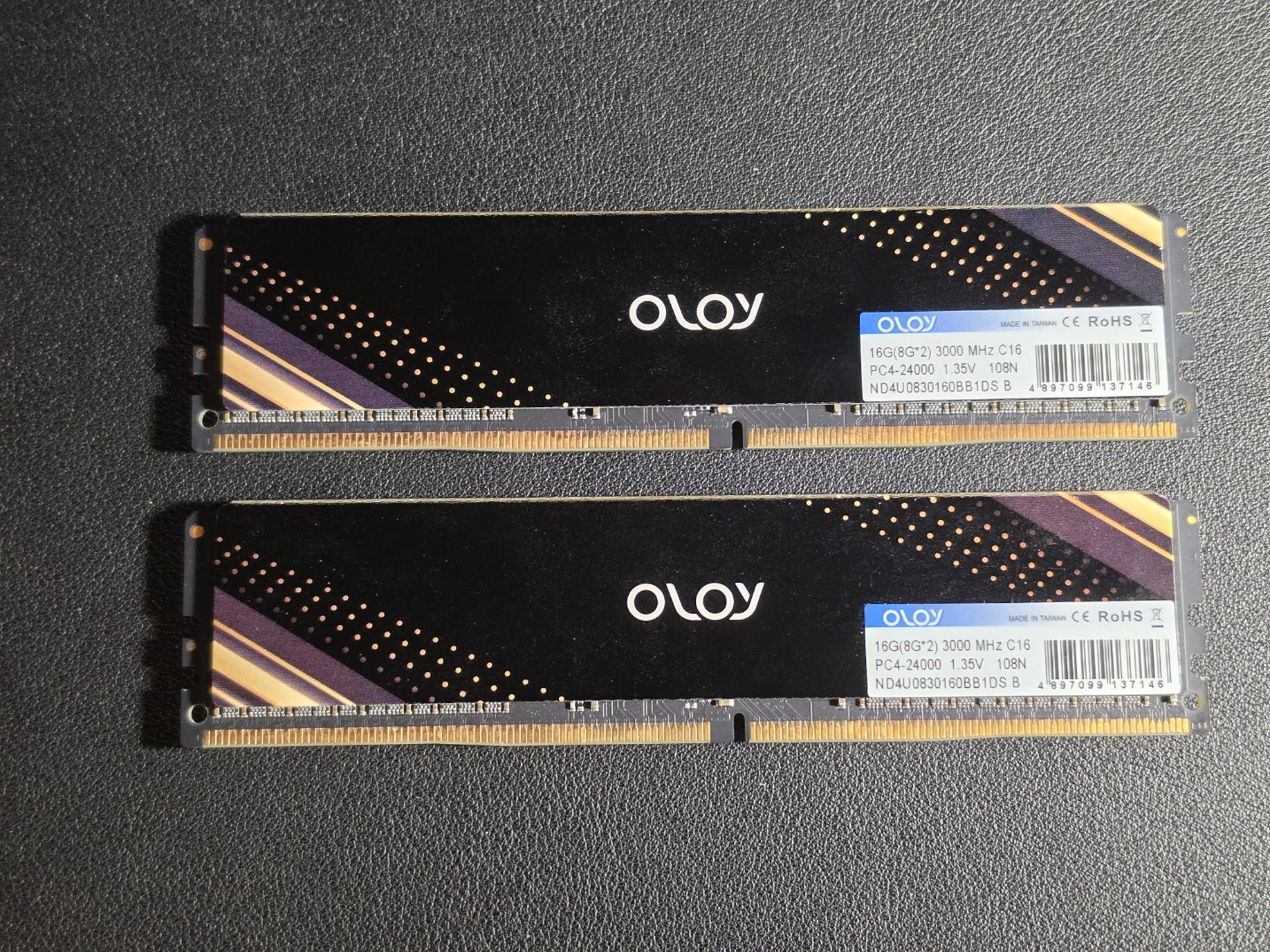 DDR4 16gb (2x8gb) ram. OLOY