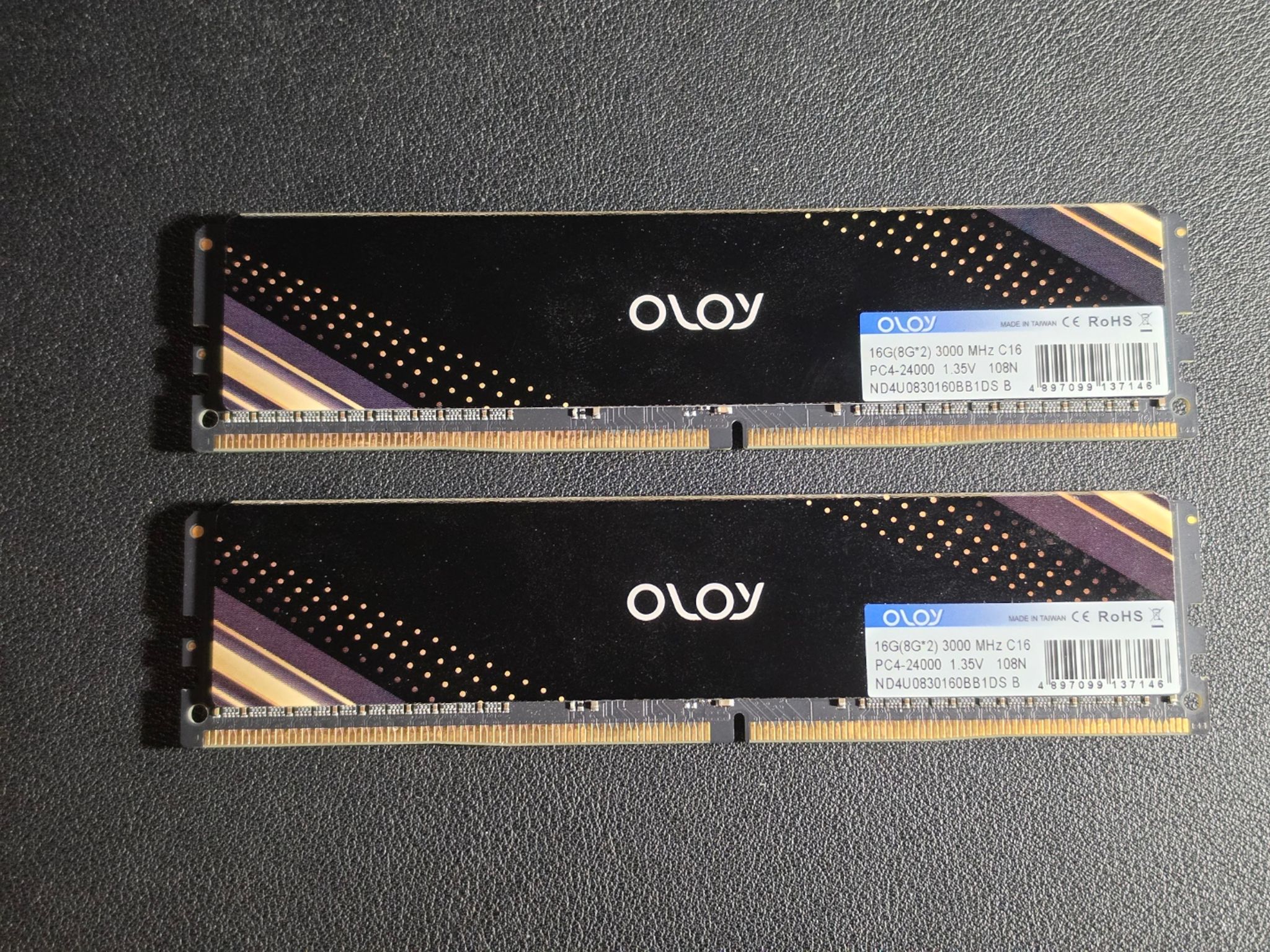 DDR4 16gb (2x8gb) ram. OLOY
