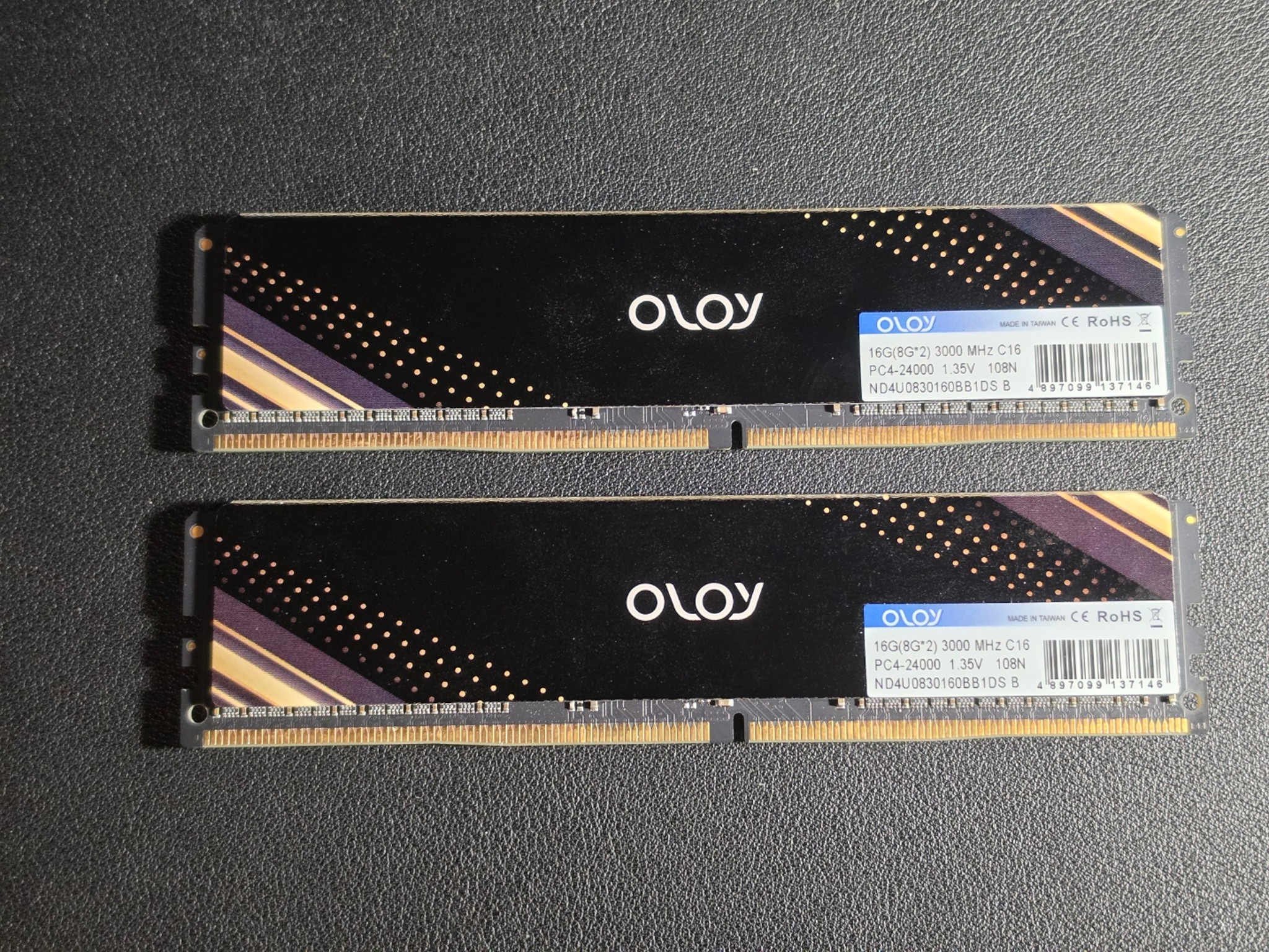 DDR4 16gb (2x8gb) ram. OLOY