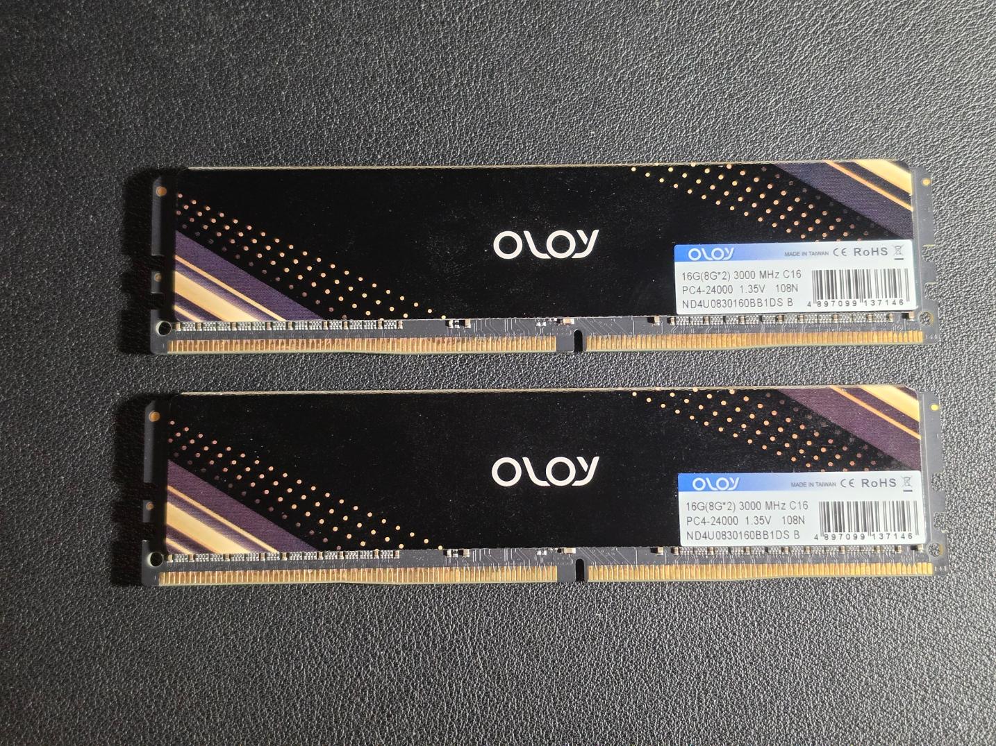 DDR4 16gb (2x8gb) ram. OLOY