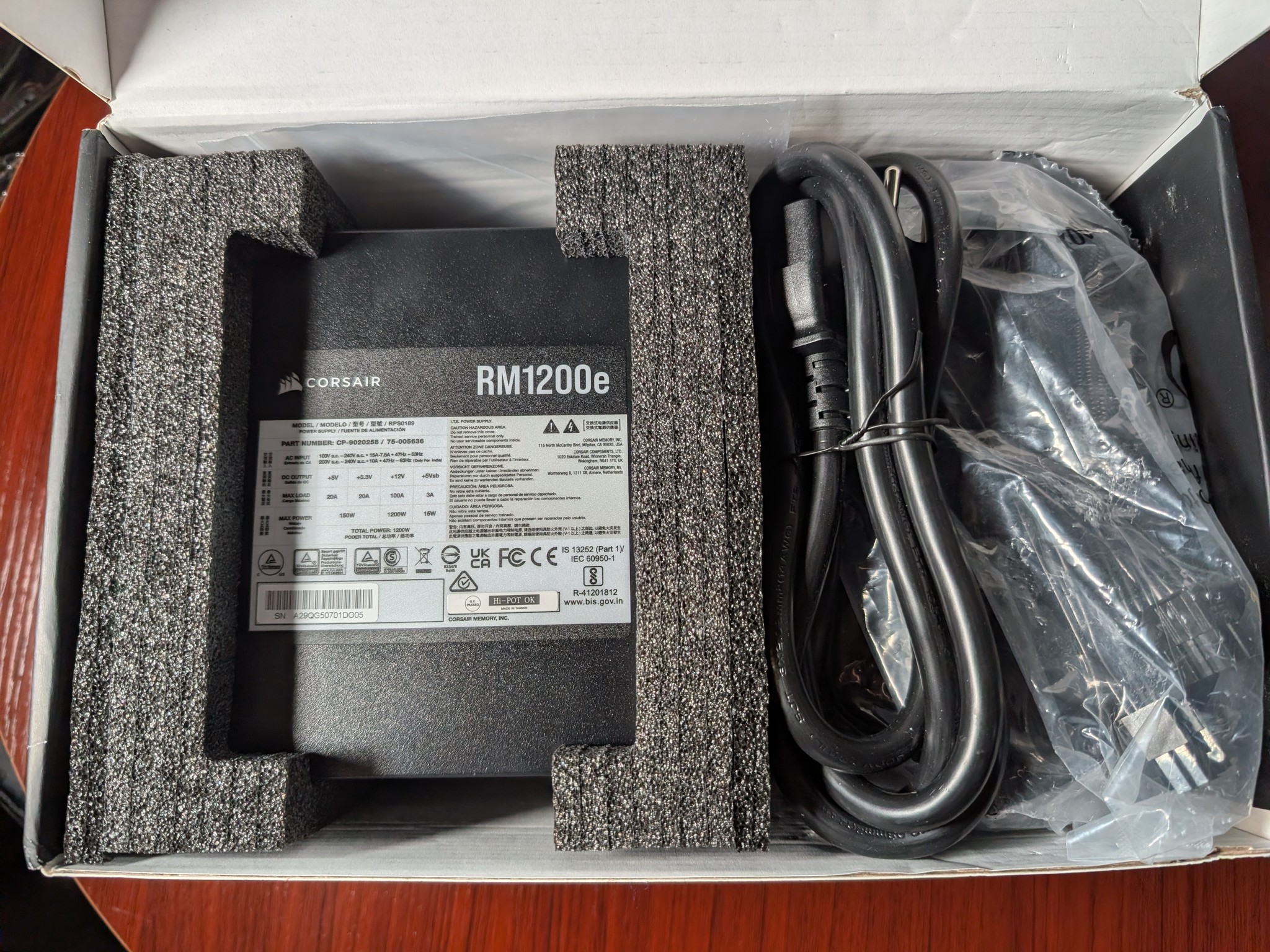 Corsair RM1200e 1200W ATX Power Supply
