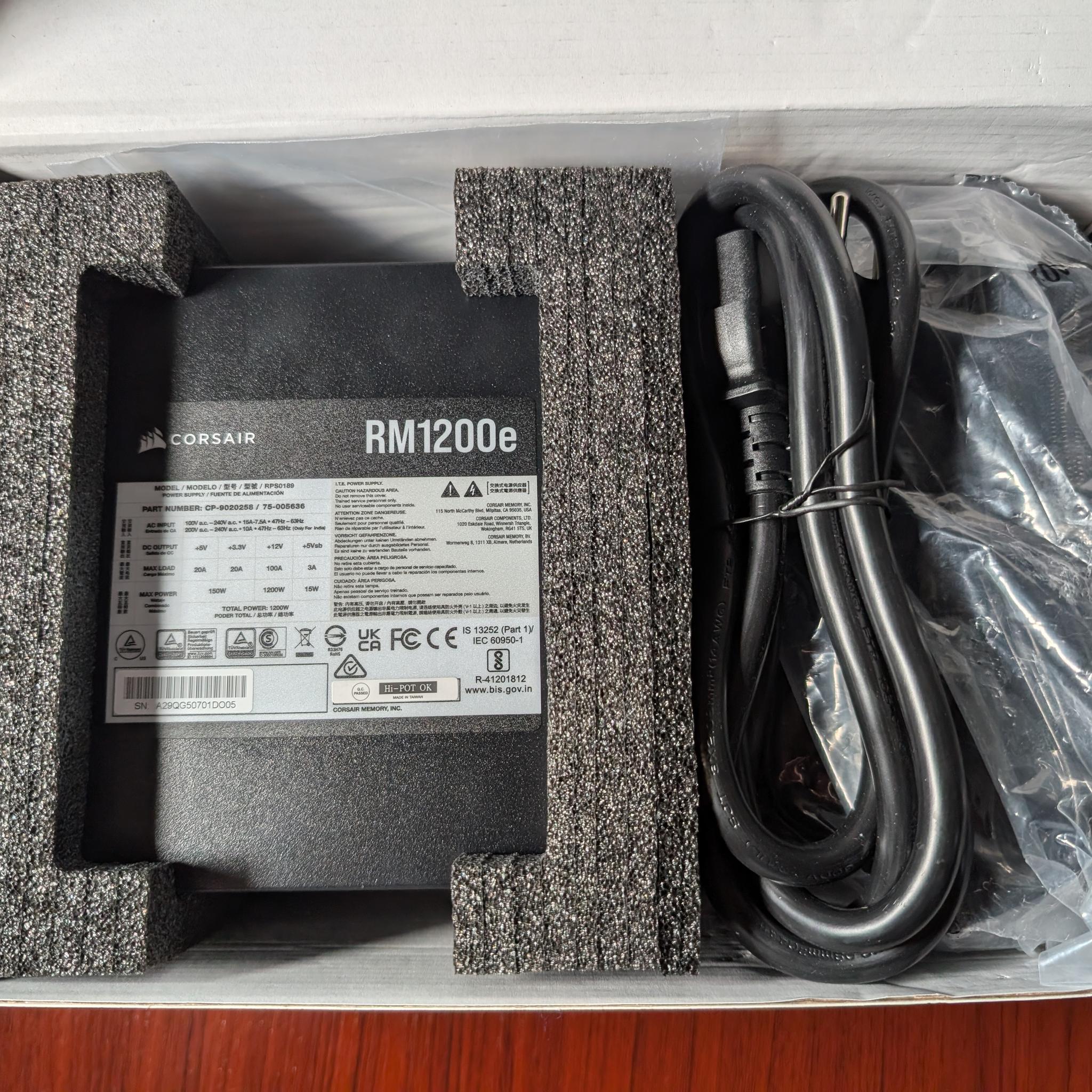 Corsair RM1200e 1200W ATX Power Supply