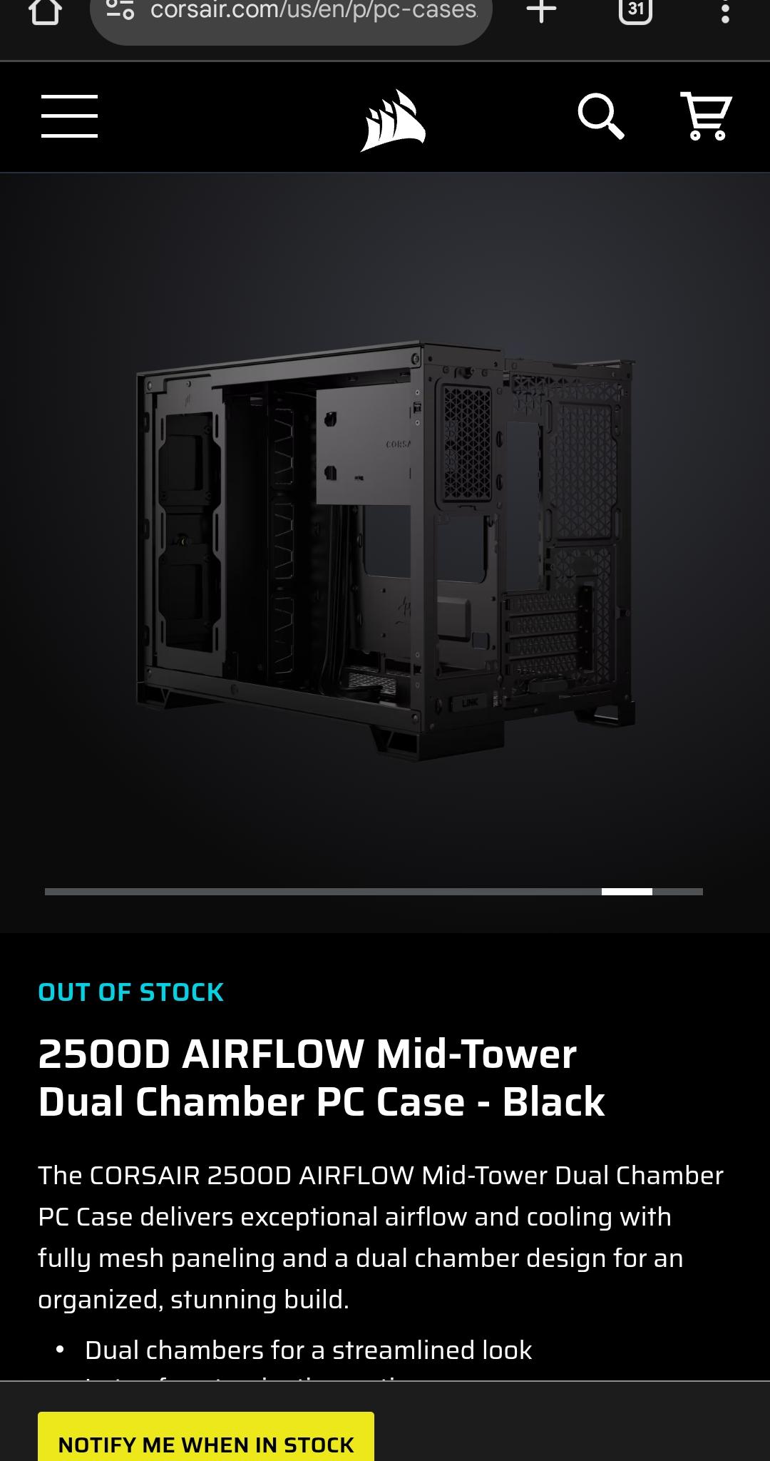 Corsair 2500d airflow