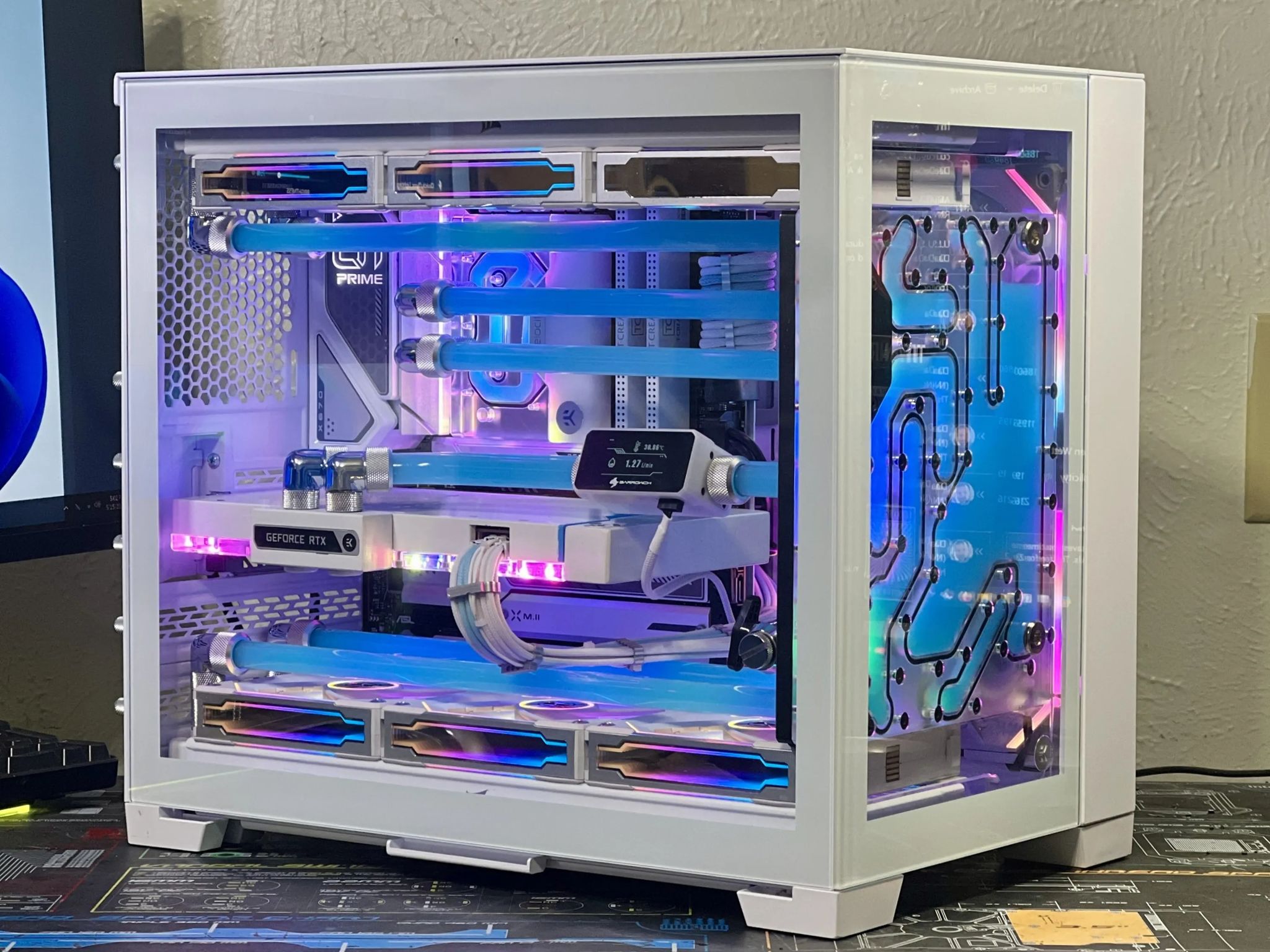 Custom Watercooled Gaming PC - 7800X3D, RTX 4080, 32GB DDR5, EKWB custom loop cooling