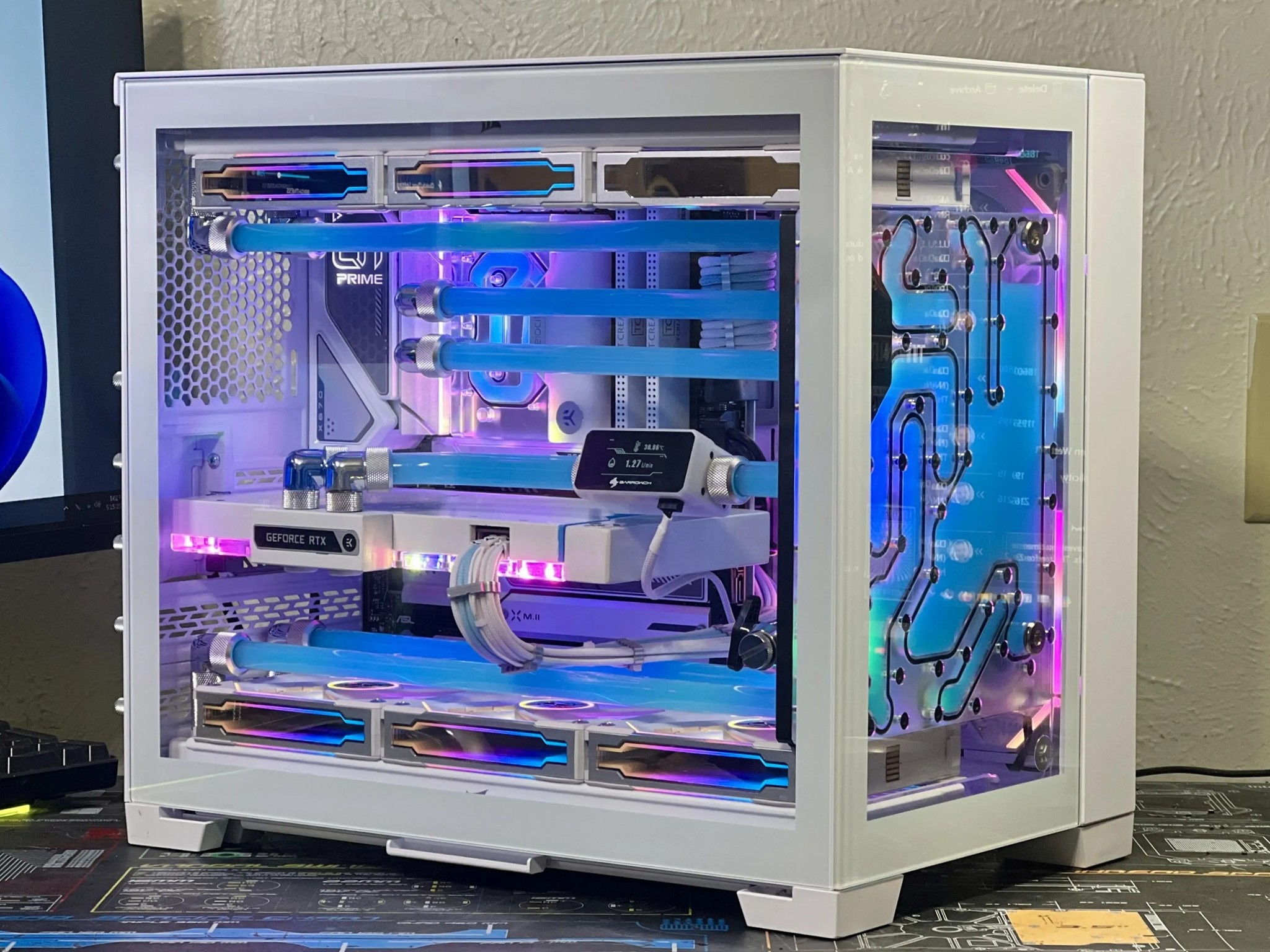 Custom Watercooled Gaming PC - 7800X3D, RTX 4080, 32GB DDR5, EKWB custom loop cooling