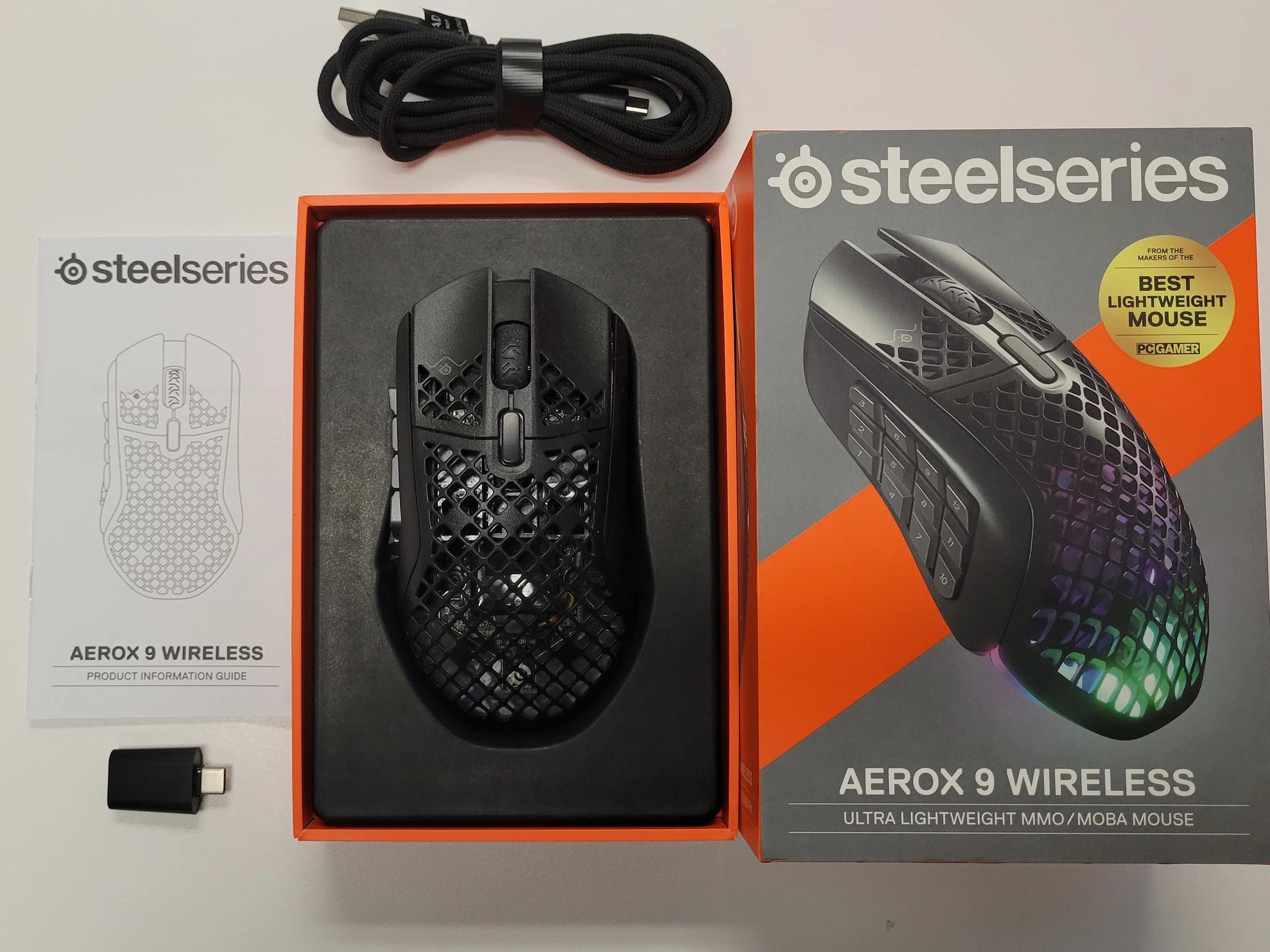 Steelseries Aerox 9 Wireless gaming mouse, barely used, like new