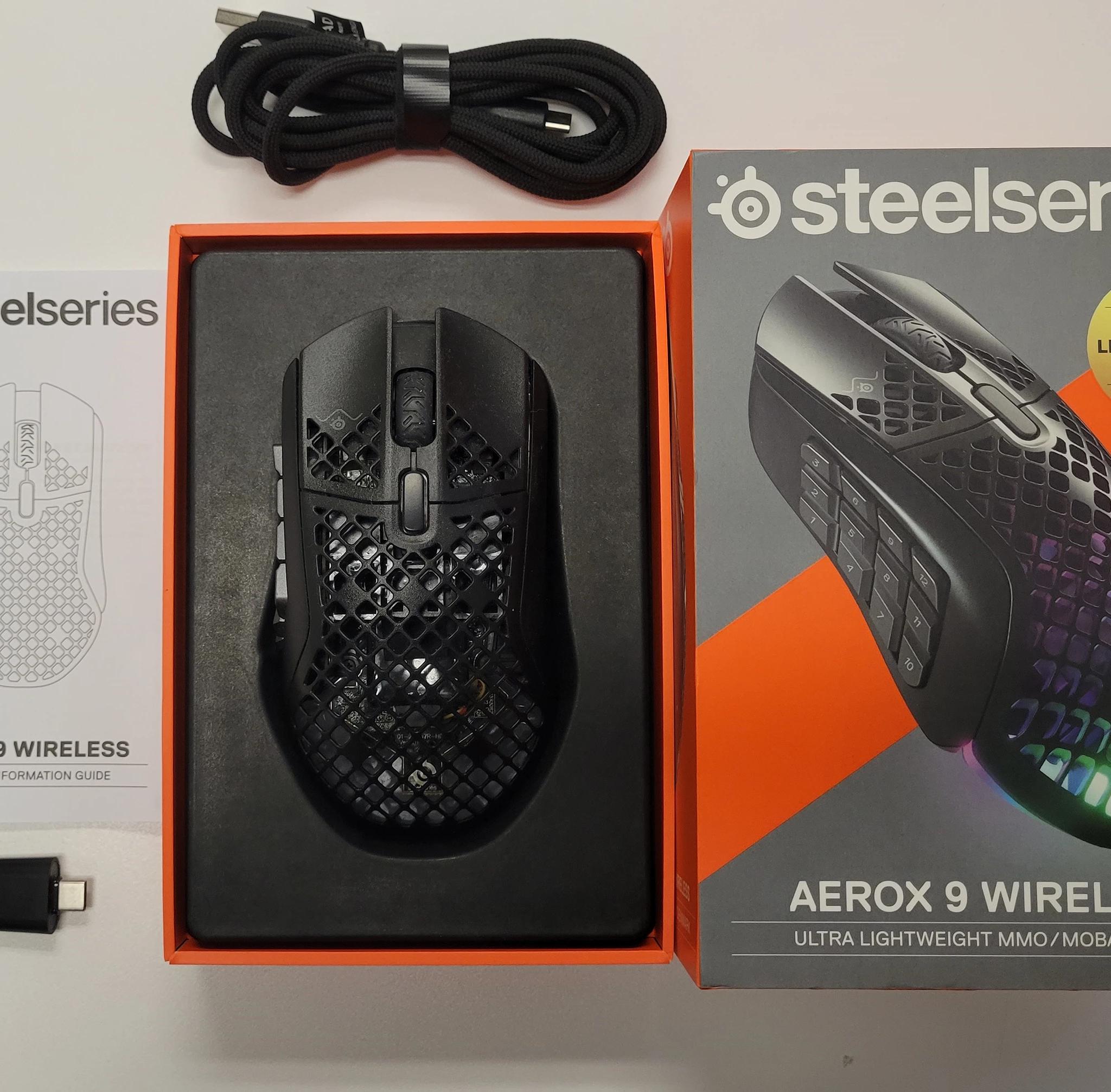 Steelseries Aerox 9 Wireless gaming mouse, barely used, like new