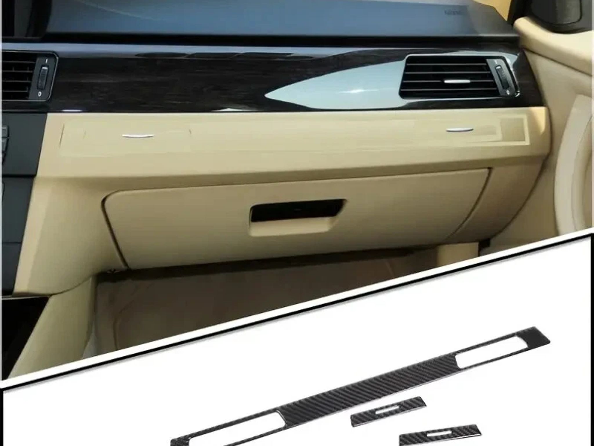 Cup Holder Panel Accessories for BMW E90 E92 Models from 2005 to 2012.