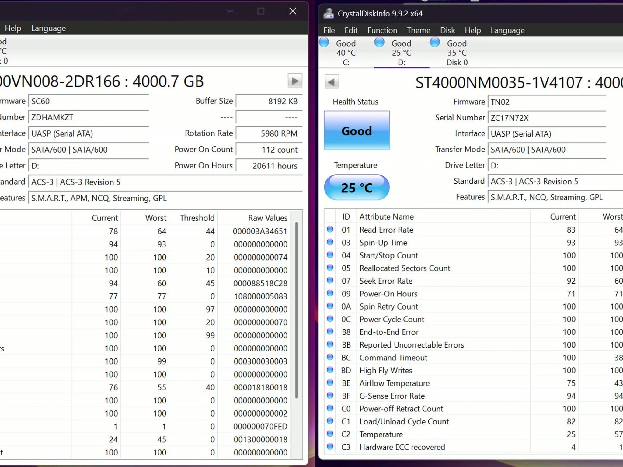 Seagate 4TB SATA HDDs — IronWolf + Enterprise