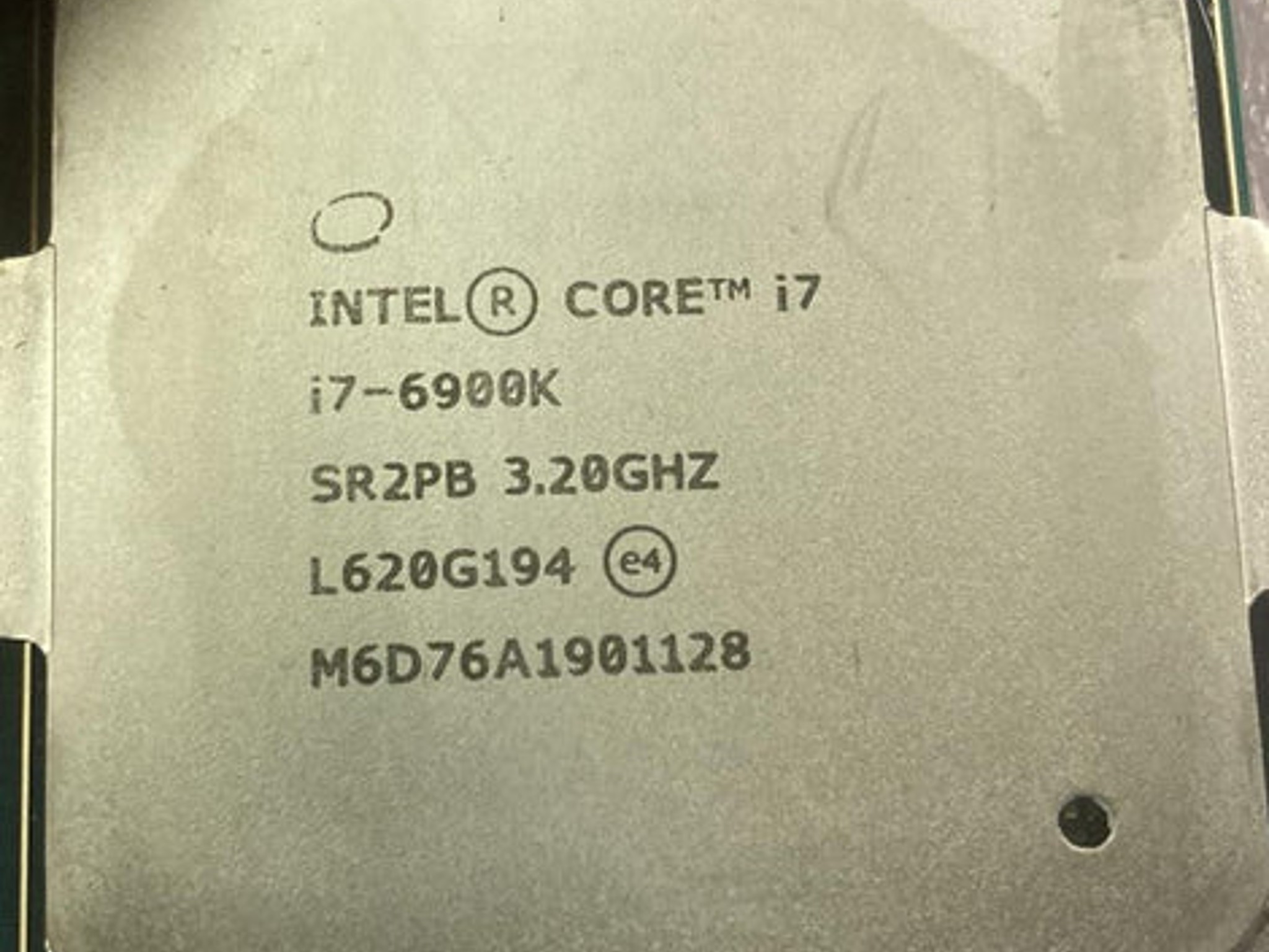 i7-6900k 8 core @ 3.2 ghz. LGA 2011-v3