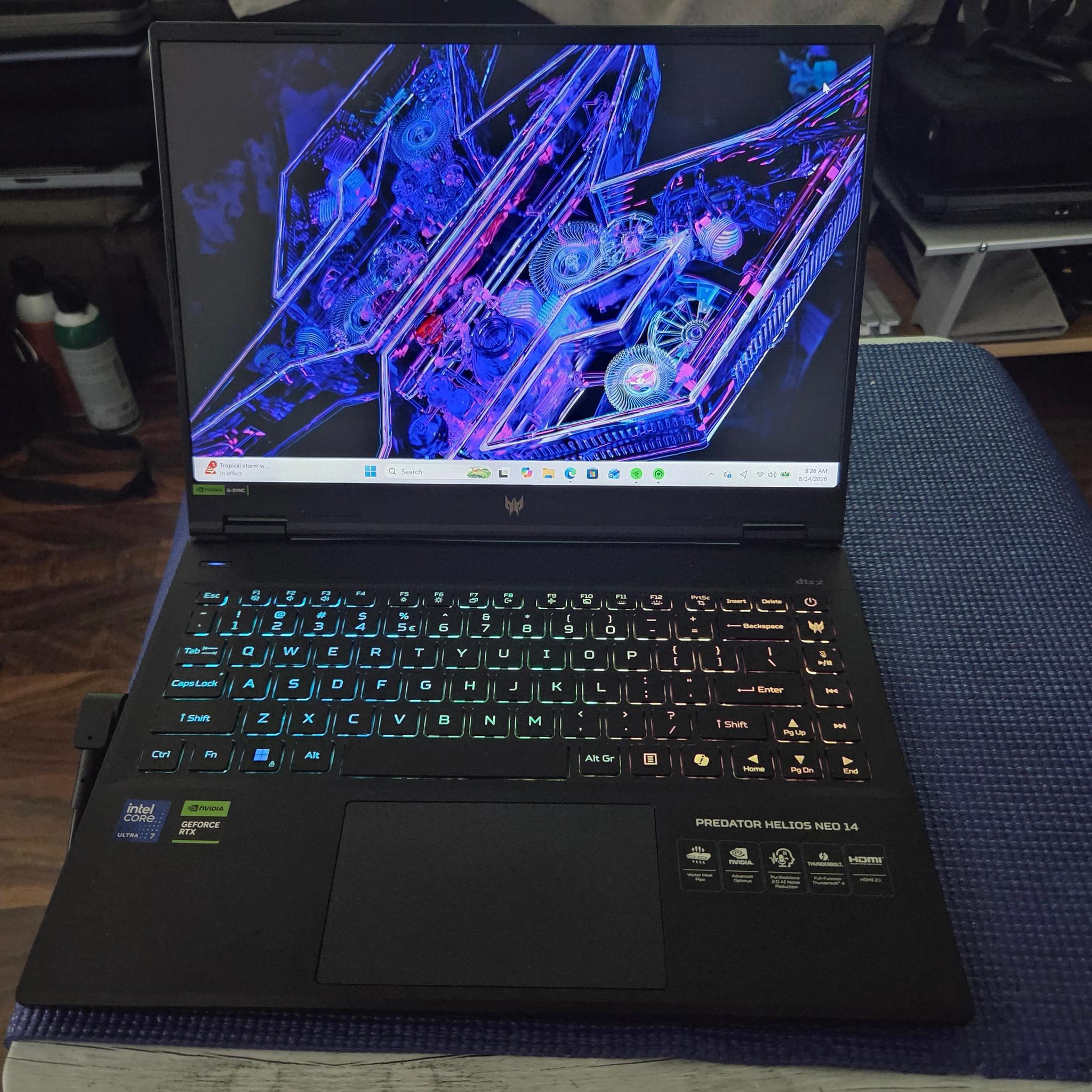 Acer Predator Helios 14.5" QHD 120Hz, Intel U7 155H, 16GB RAM, 1TB SSD, Nvidia RTX 4070 8GB