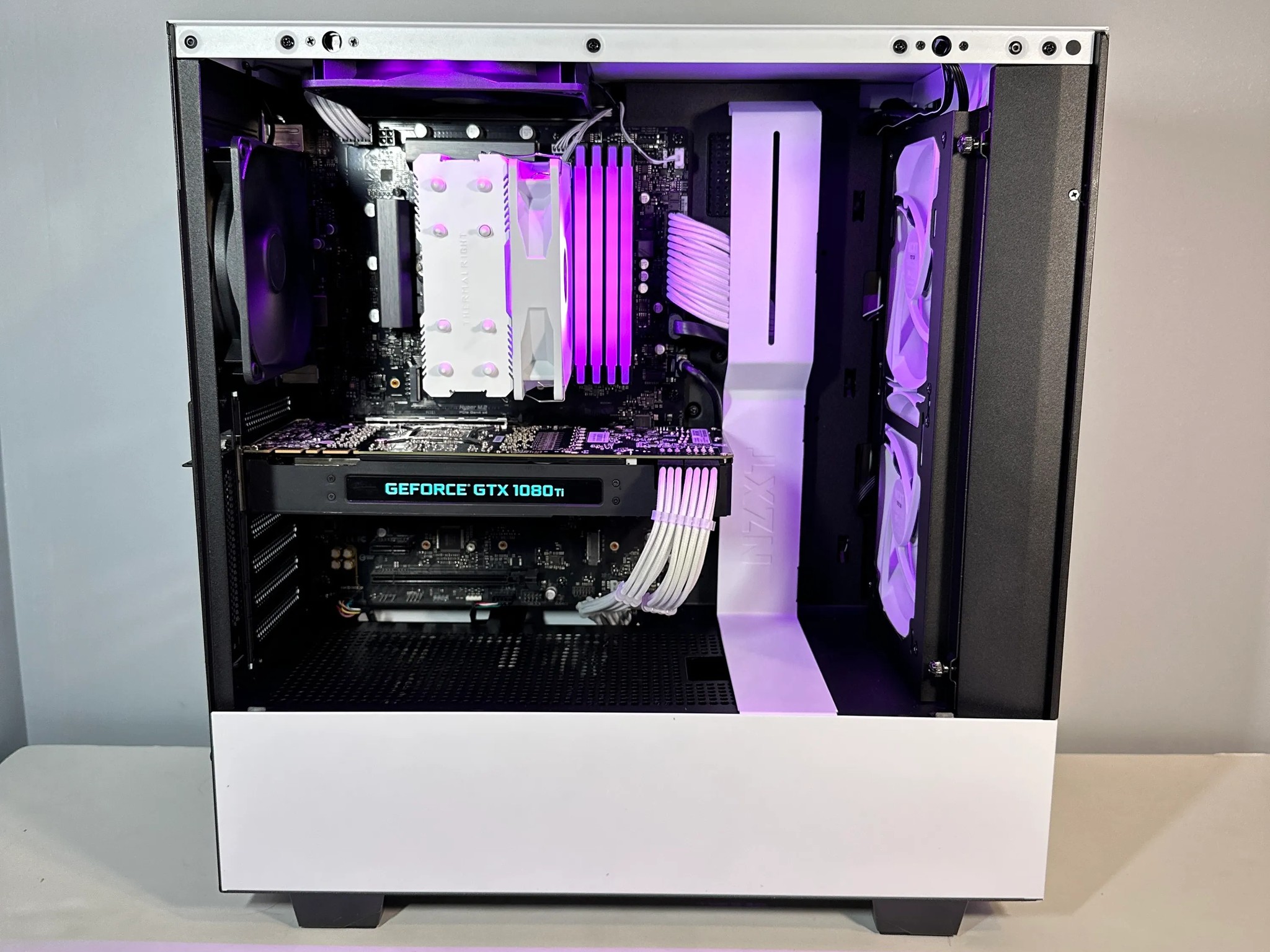 Intel i5 10400F/Nvidia GTX 1080ti Custom White RGB Gaming PC WIFI WIN11