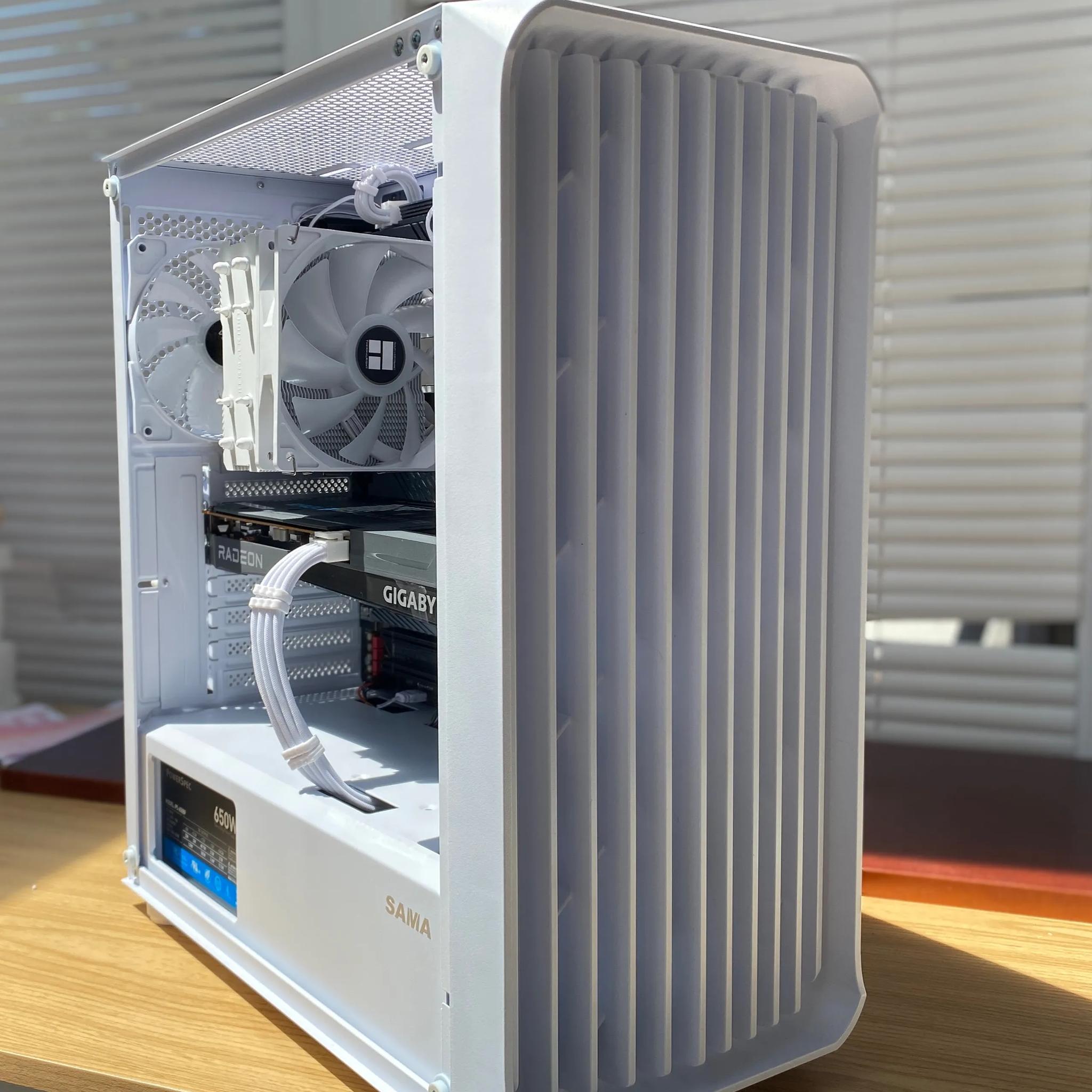 ⚪🔵DAYBREAK🔵⚪1080P Gaming and Streaming PC | AMD RX 6600, Intel Core i5, 16GB RAM, 512 NVME, 1TB SSD