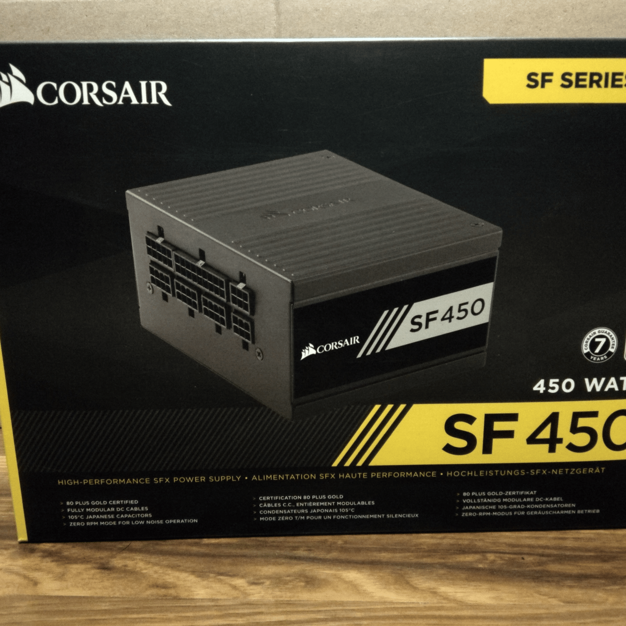 Corsair SF Series, SF450, 450 Watt, SFX, 80+ Gold Certified, Fully Modular Power Supply