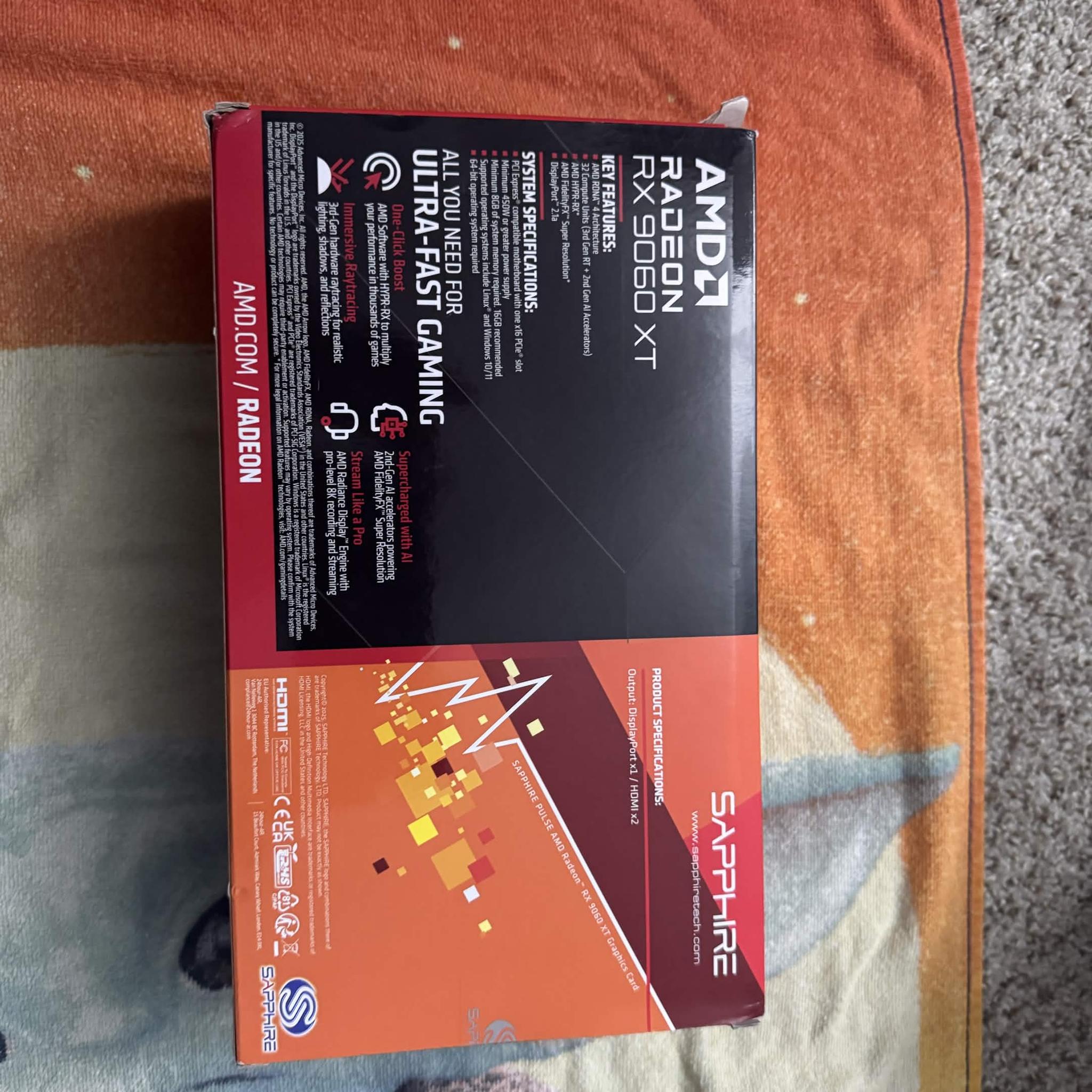Sapphire Pulse AMD Radeon Rx 9060xt OC 16GB