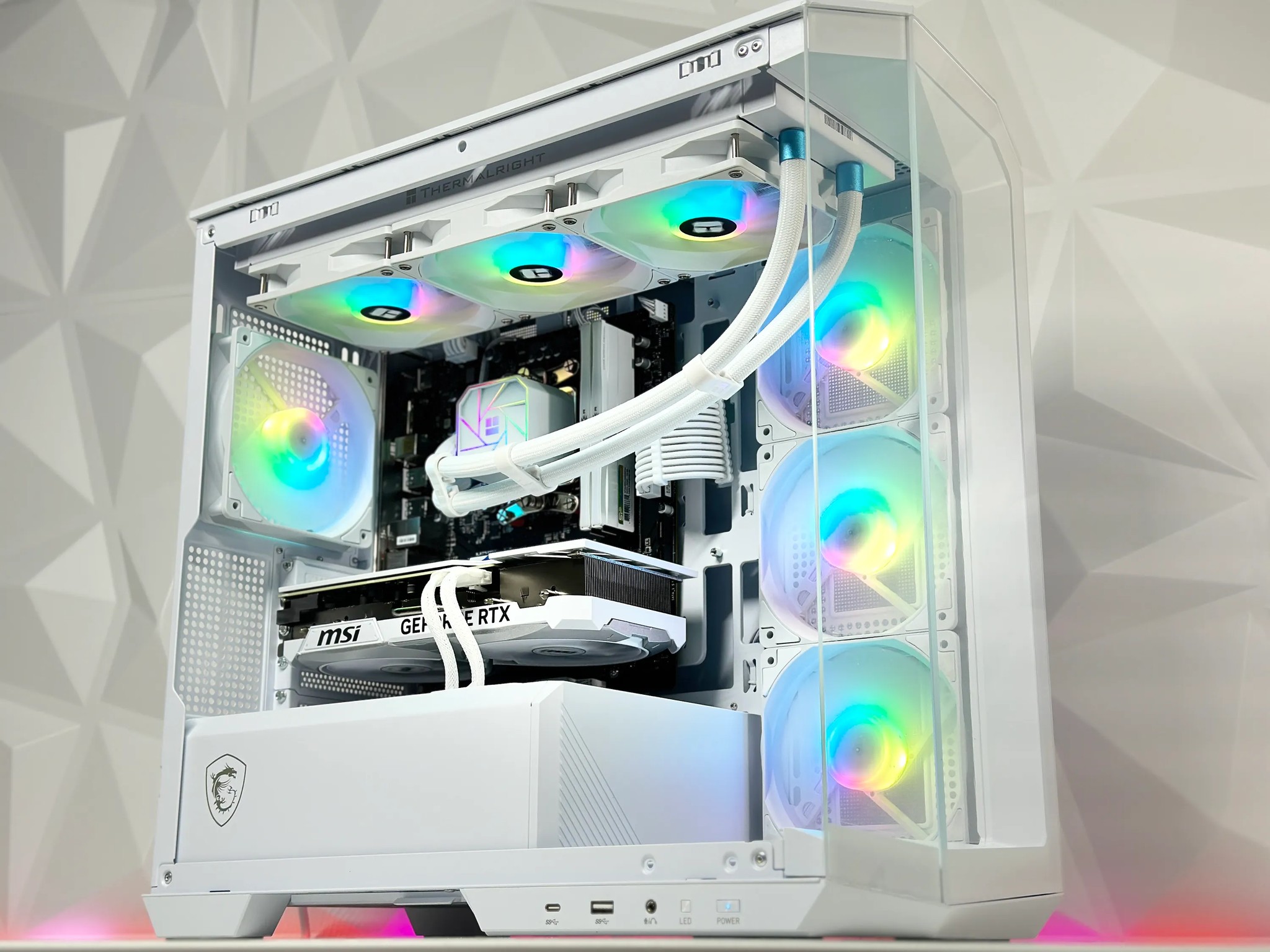 🌨️⛄90° N||Liquid Cooled Gaming PC🌨️Nvidia RTX 4070 Ti 12GB🌨️AMD Ryzen 5 7600🌨️32GB DDR5🌨️1TB NVME