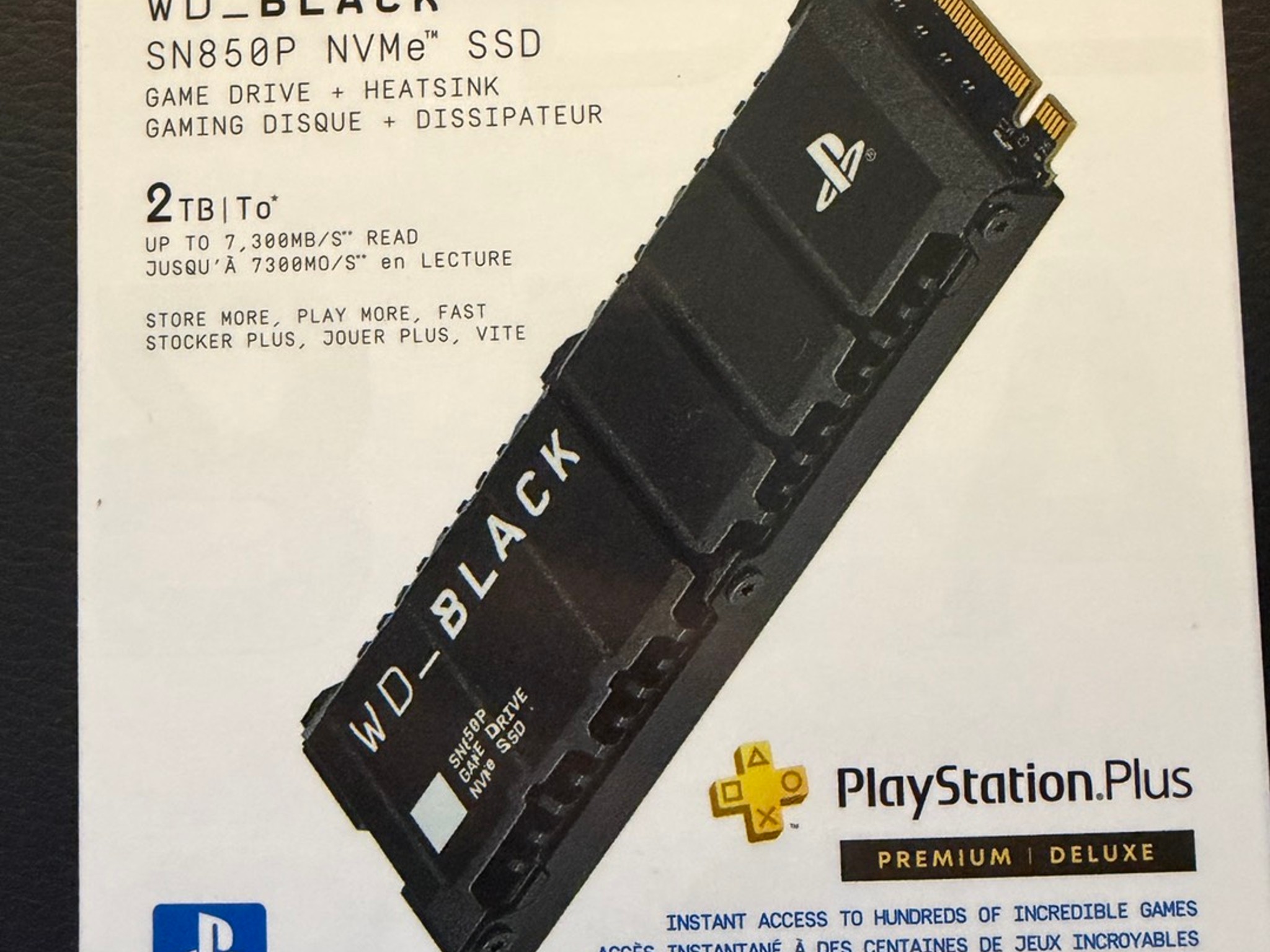 WD Black sn850p nvme ssd 2tb drive and heatsink playstation plus compatible