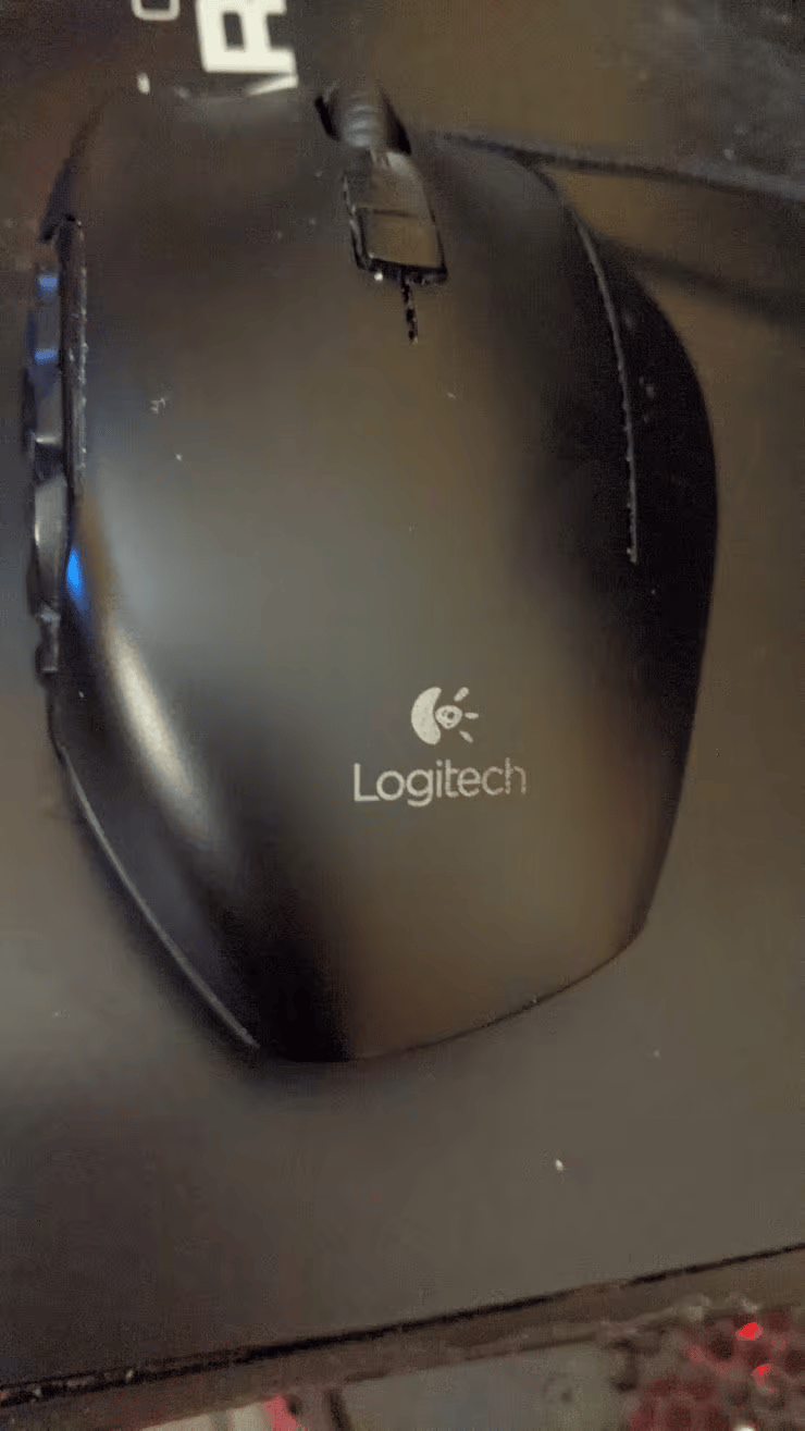 Logitech G600 MMO Gaming Mouse, Black, Used