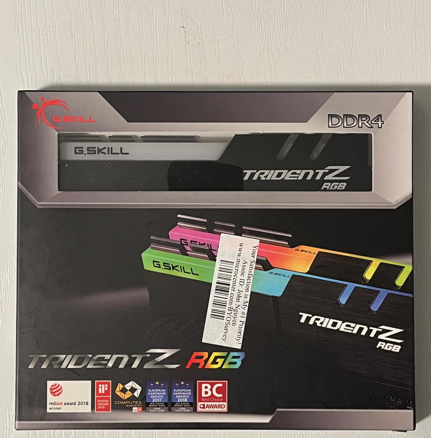 G.SKILL Trident Z RGB Series (Intel XMP) DDR4 RAM 16GB (2x8GB)