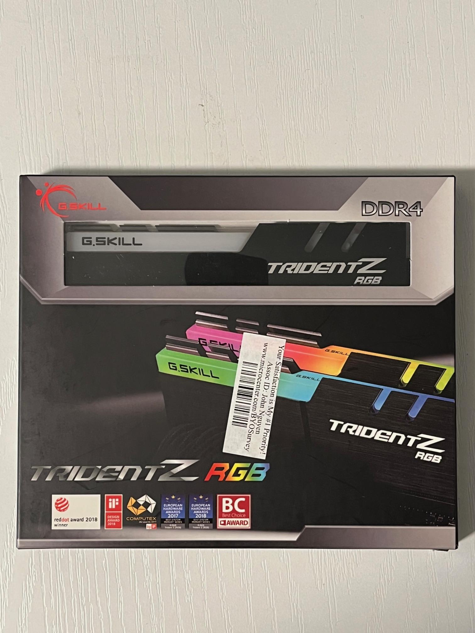 G.SKILL Trident Z RGB Series (Intel XMP) DDR4 RAM 16GB (2x8GB)