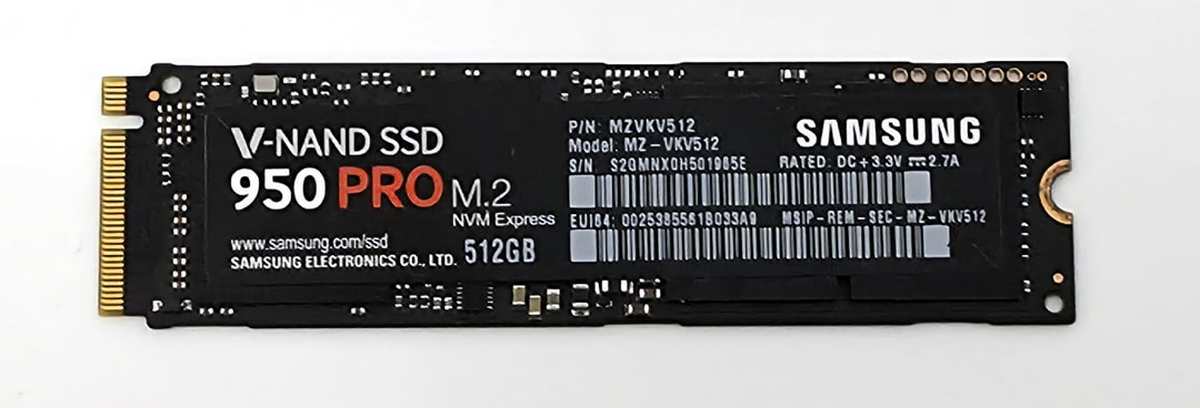 512GB Samsung 950 PRO M.2 NVMe SSD | Jawa