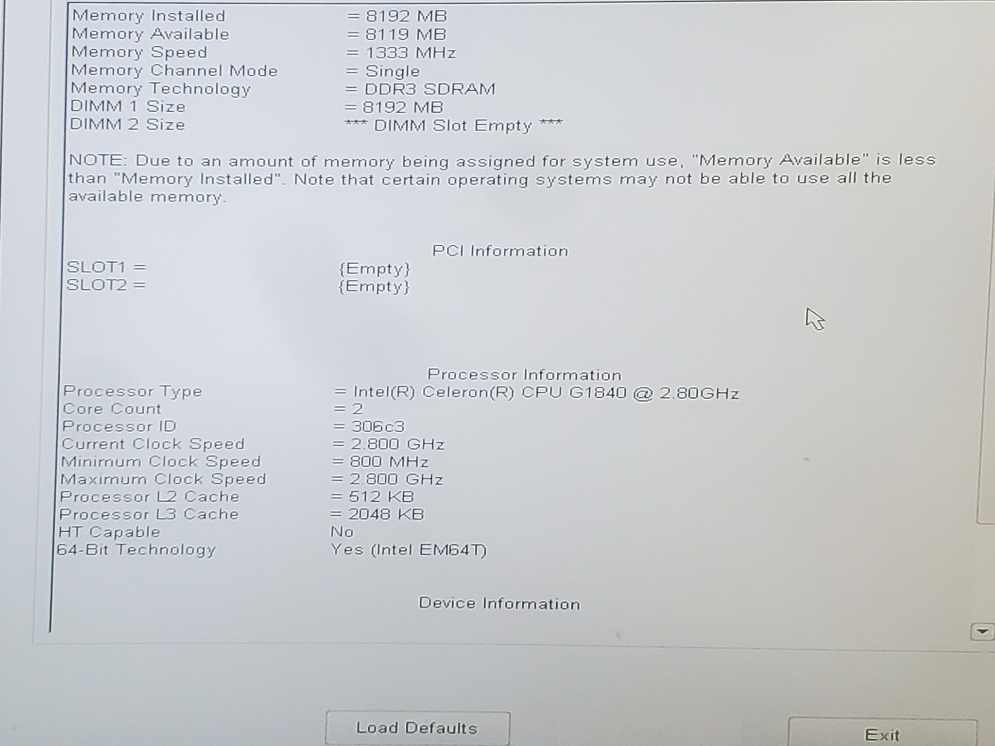 Dell Optiplex Office/Home Computer, Celeron G1840 2C/2T, 8Gb RAM, 500Gb HDD, iGPU